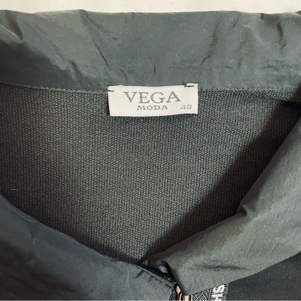 Other Vega Moda Black Cotton Asymmetrical Hem Zip Cardigan Jacket Size XL / US 12-14 / IT 48-50 - 7 Thumbnail