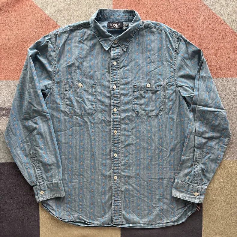 RRL Ralph Lauren RRL Ralph Lauren Southwest striped shirt Size US XL / EU 56 / 4 - 1 Thumbnail