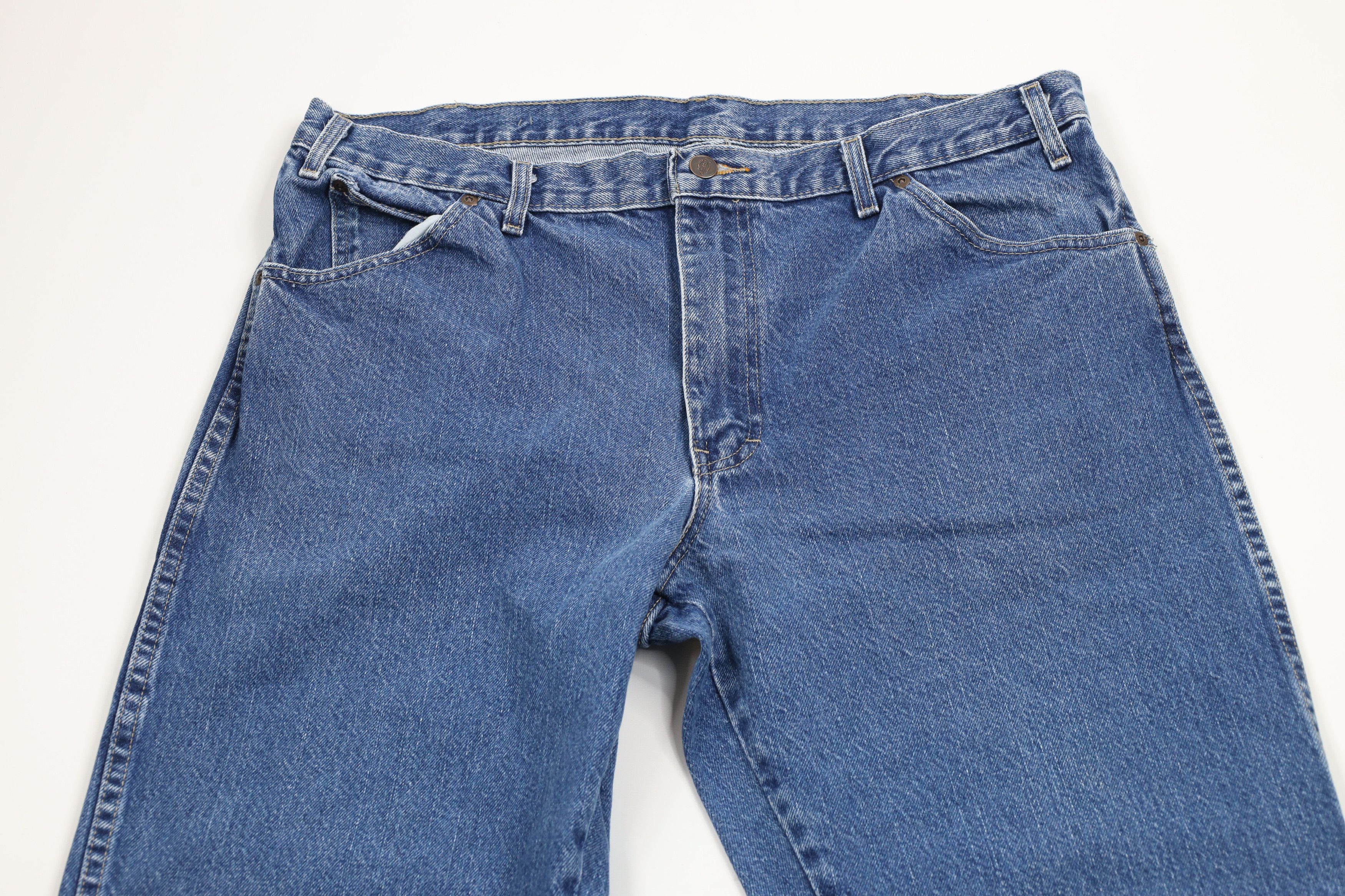 Dickies × Vintage Vintage Dickies Spell Out Bootcut Denim Workwear Jeans Blue Size US 36 / EU 52 - 2 Thumbnail