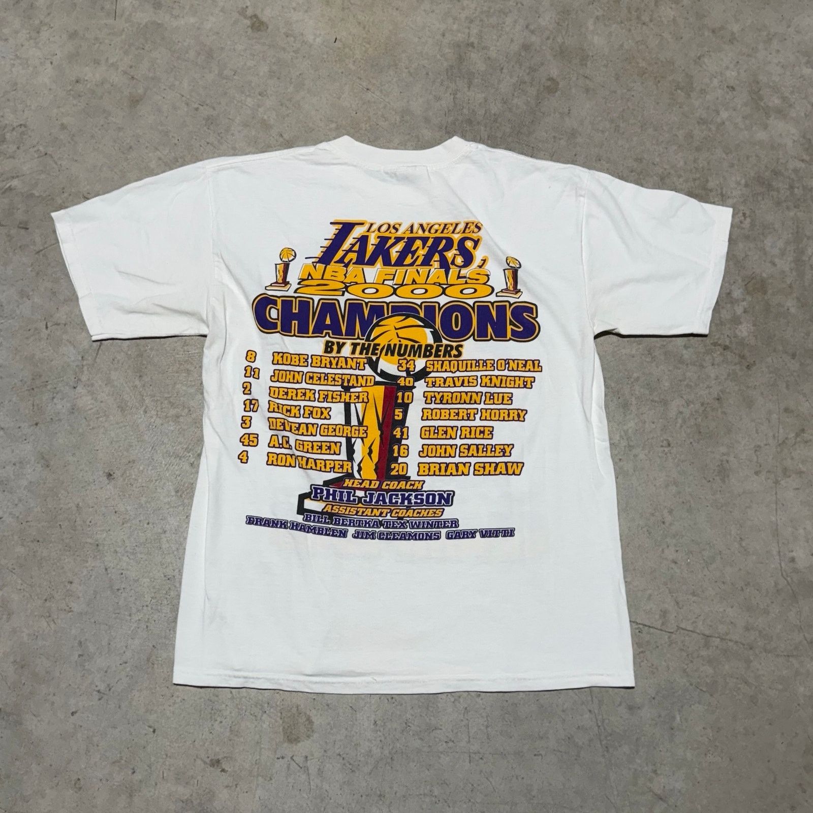 Gildan VTG Tee LAKERS 2000 World Champions NBA Finals Bryant O’Neal Size US L / EU 52-54 / 3 - 2 Thumbnail