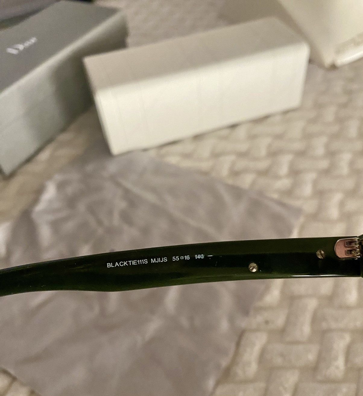 Dior × Hedi Slimane Dior Homme 🇮🇹 black tie 111s wayfarer HEDI slimane NEW Size ONE SIZE - 7 Thumbnail