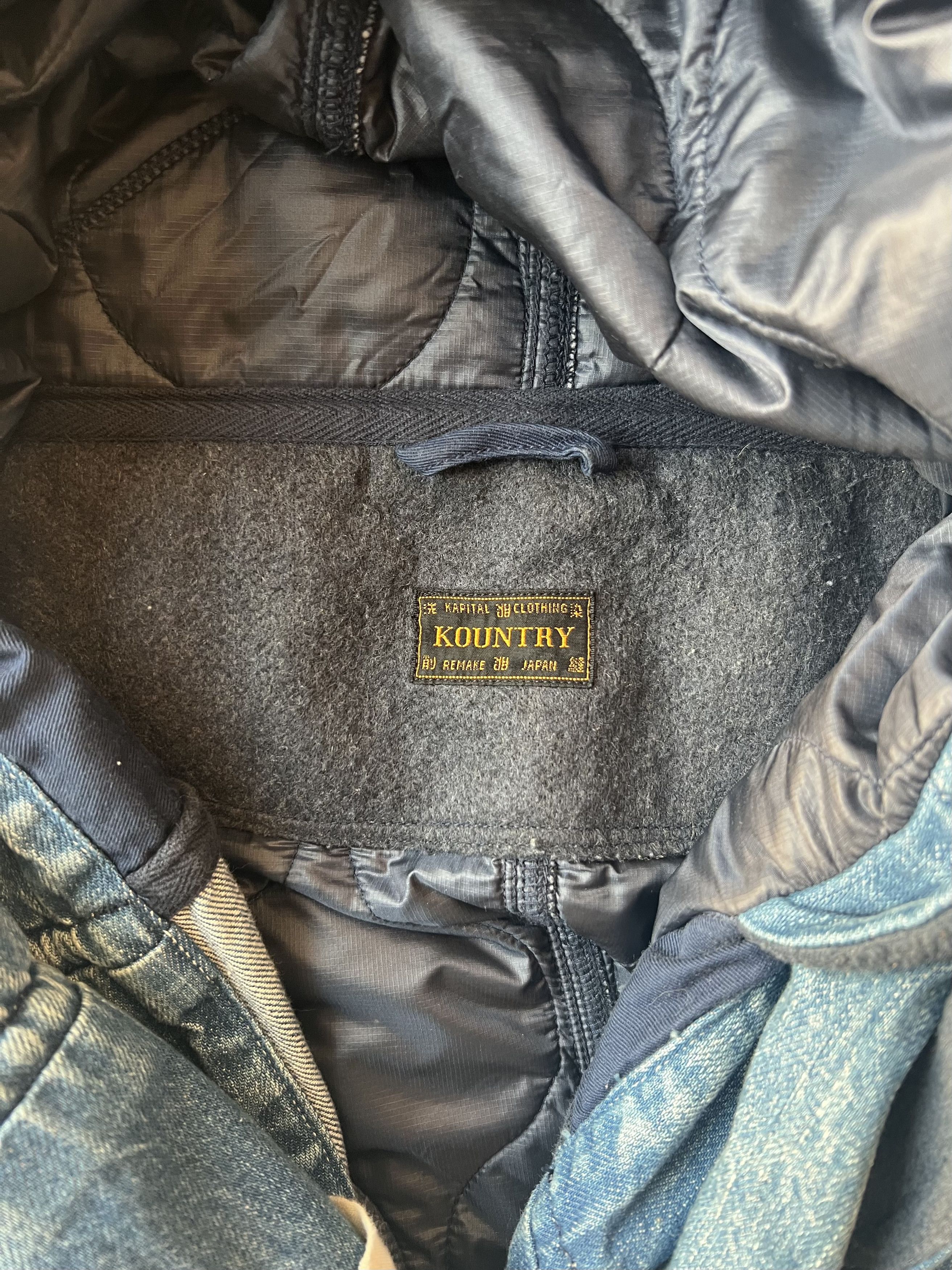 Kapital Kountry Kapital Denim x Nylon Quilted Biver Kling Coat Size US L / EU 52-54 / 3 - 4 Thumbnail