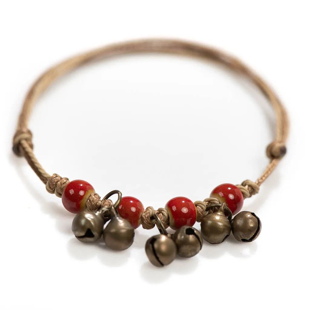 Handmade Small Bell Retro Ceramic Bracelet Handmade Jewelry Gift Size ONE SIZE - 1 Preview