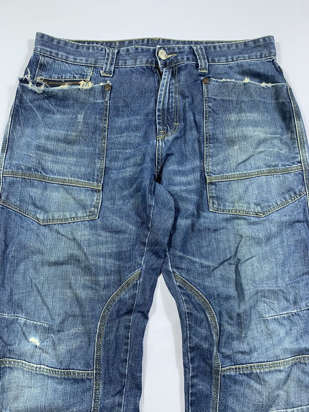 Tornado Mart Sick Distressed True Relegion Denim Jeans Size US 34 / EU 50 - 4 Thumbnail
