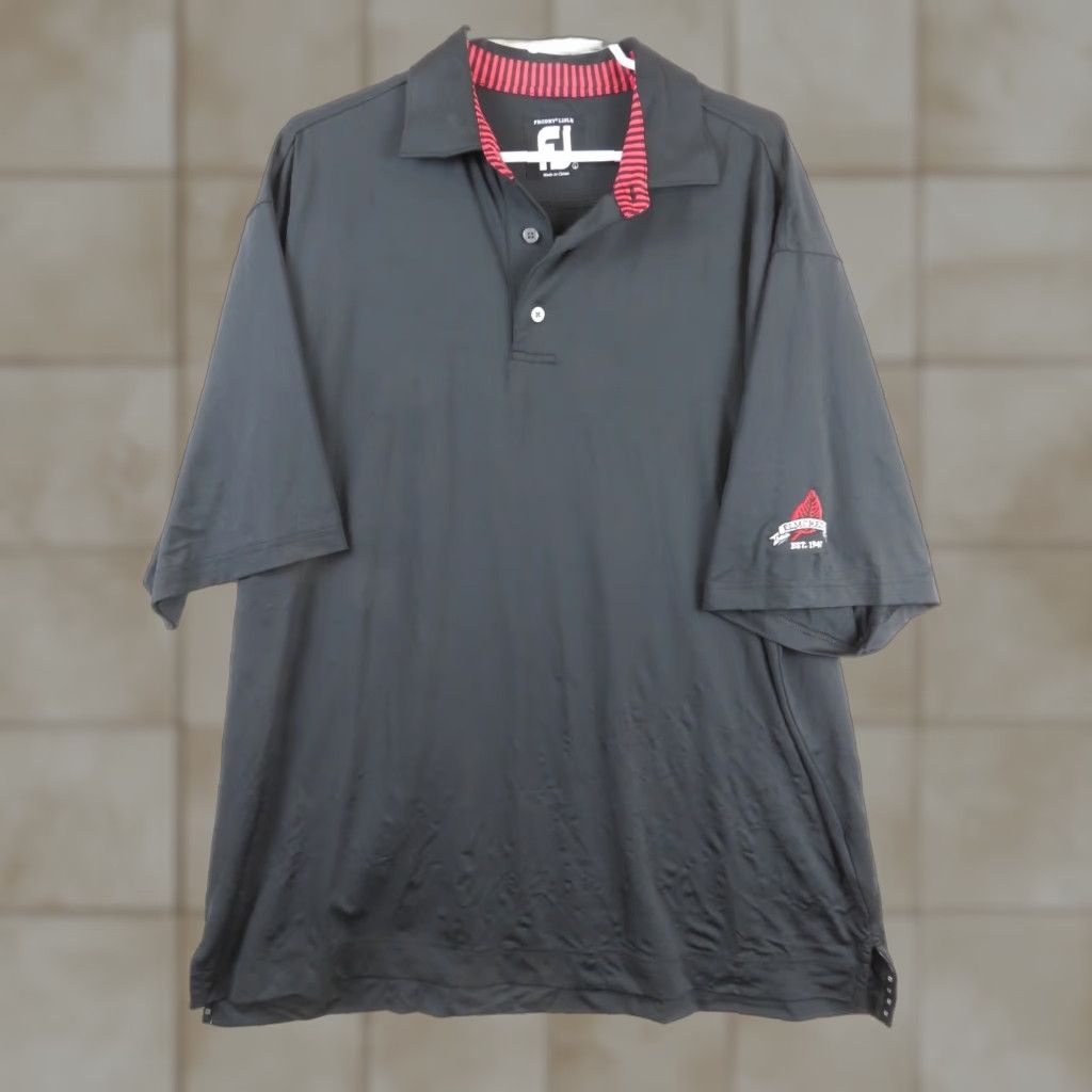 Footjoy FootJoy Polo Shirt Men's Black Short Sleeve Collared Pullover Wrinkle Resistant Golf Logo Elmcrest Excellent Condition L Size US L / EU 52-54 / 3 - 1 Thumbnail
