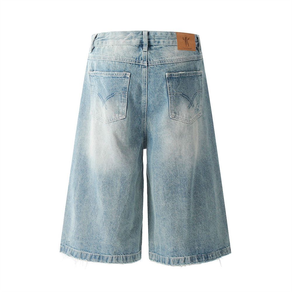 Japanese Brand × Vintage Punk men's distressed loose washed ripped denim shorts Size US 32 / EU 48 - 3 Thumbnail