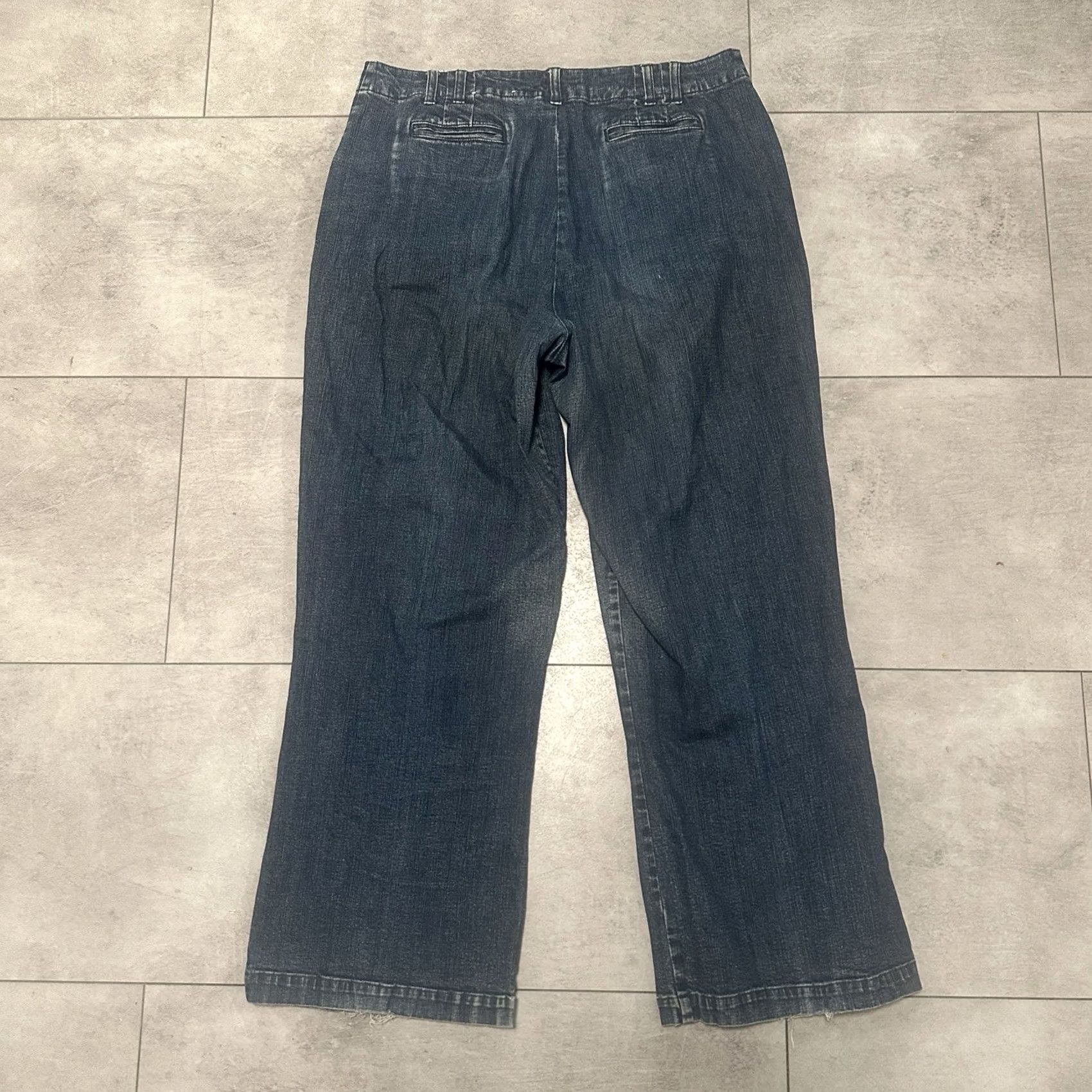 Vintage VINTAGE Sailor Denim Jeans 33x30 70s 80s Workwear Straight Wide Leg Blue Talon Size US 33 - 2 Thumbnail