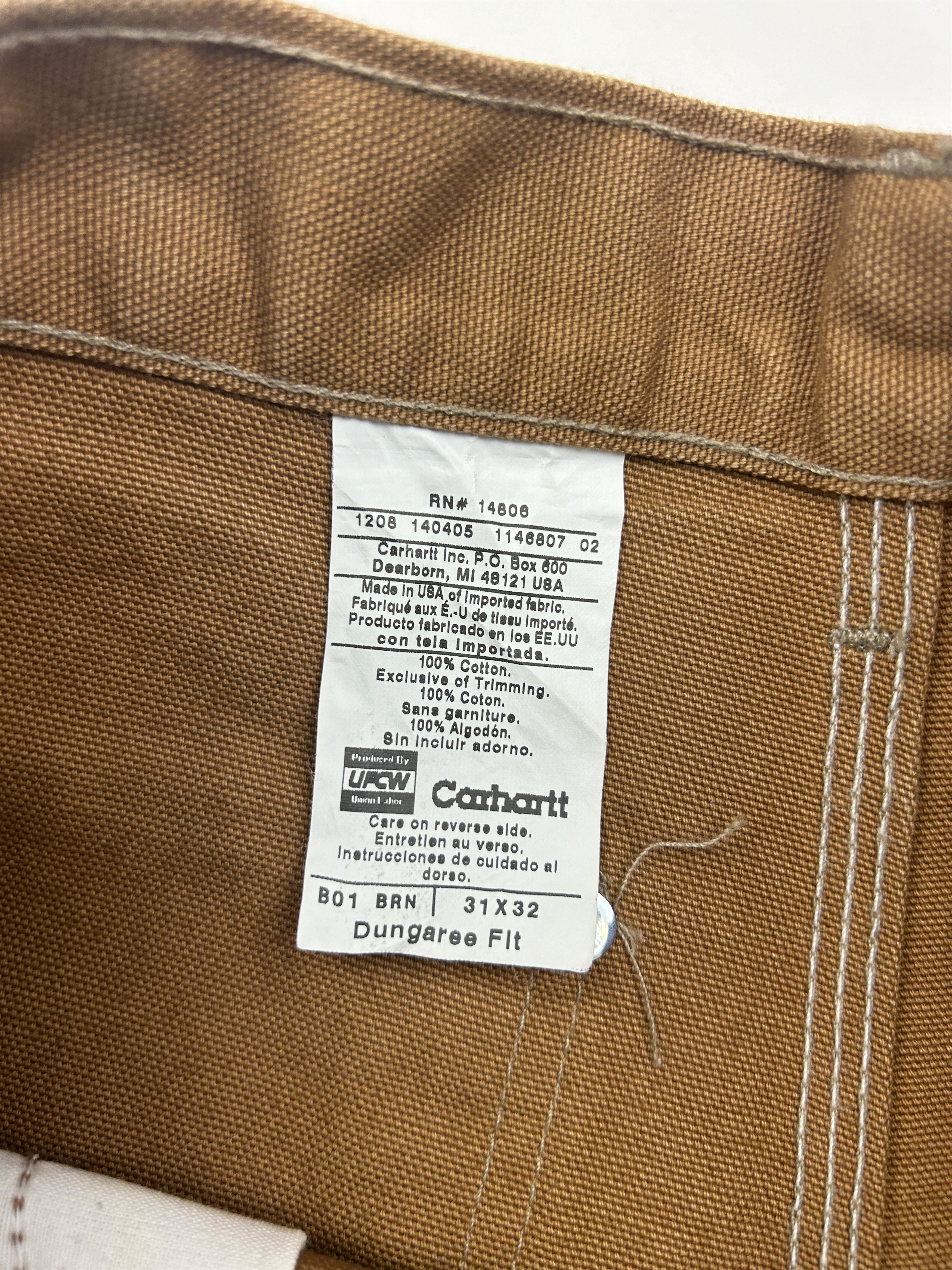 Carhartt Vintage Carhartt Canvas Double Knees Dungaree Pants 31W Size US 31 - 3 Thumbnail