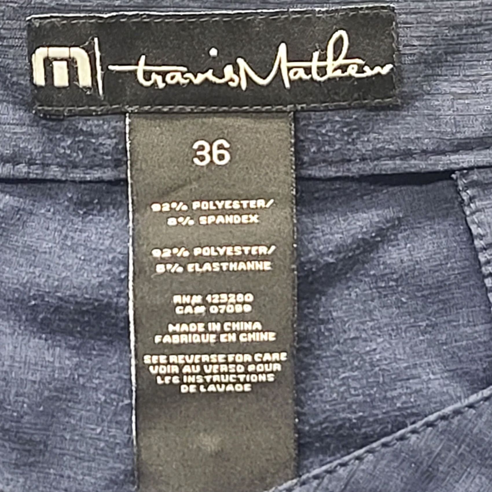 TravisMathew Travis Mathew Mens 36 Regular Fit Chino Shorts Inseam 10 Blue Pants/Shorts Style Sports Size US 36 / EU 52 - 2 Thumbnail