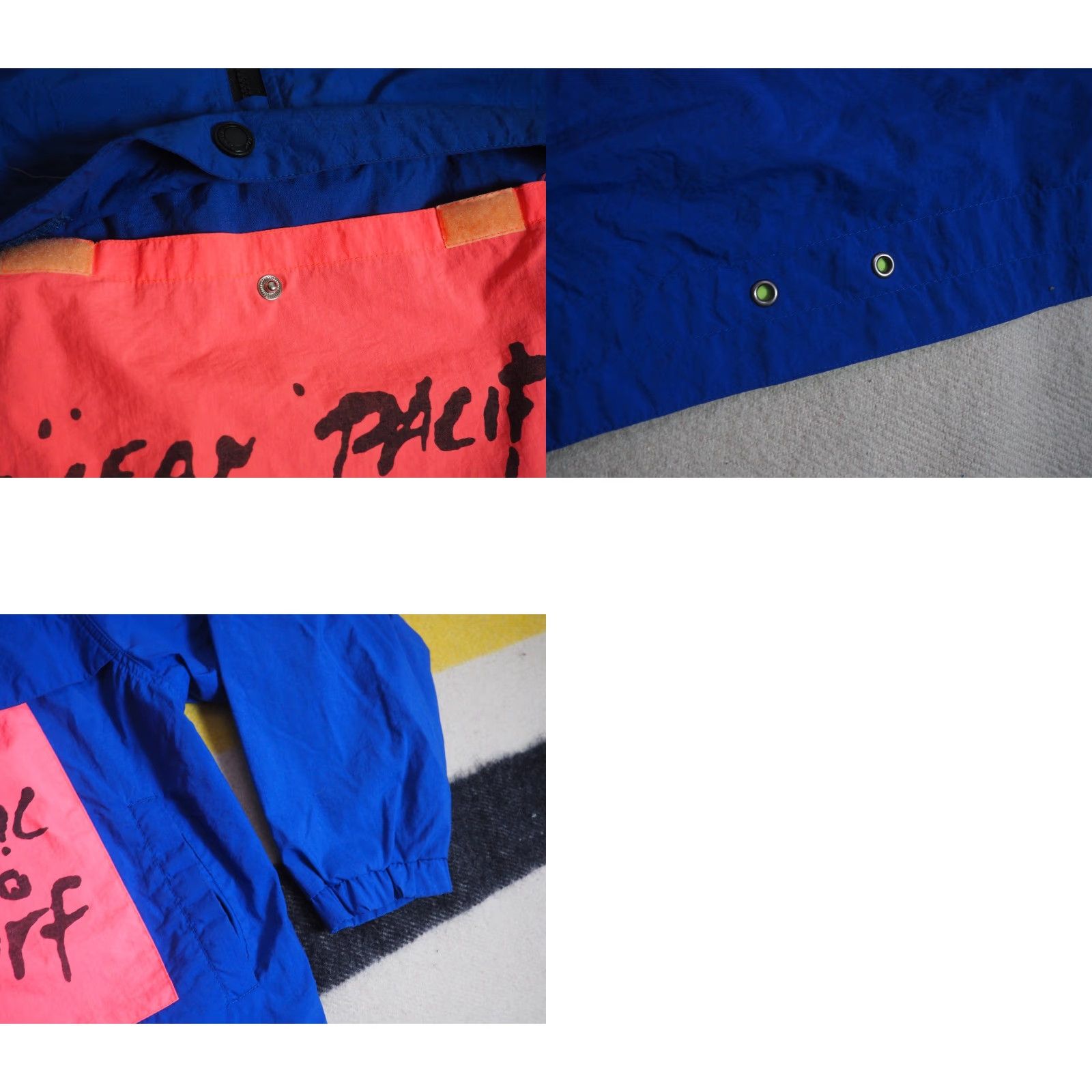 Ocean Pacific VTG Ocean Pacific OP Surf Blue Neon Nylon Anorak Windbreaker Jacket M - Vintage 80s 90s Logo Men's Windbreaker Style Lightweight Casual Jacket Size US M / EU 48-50 / 2 - 8 Thumbnail