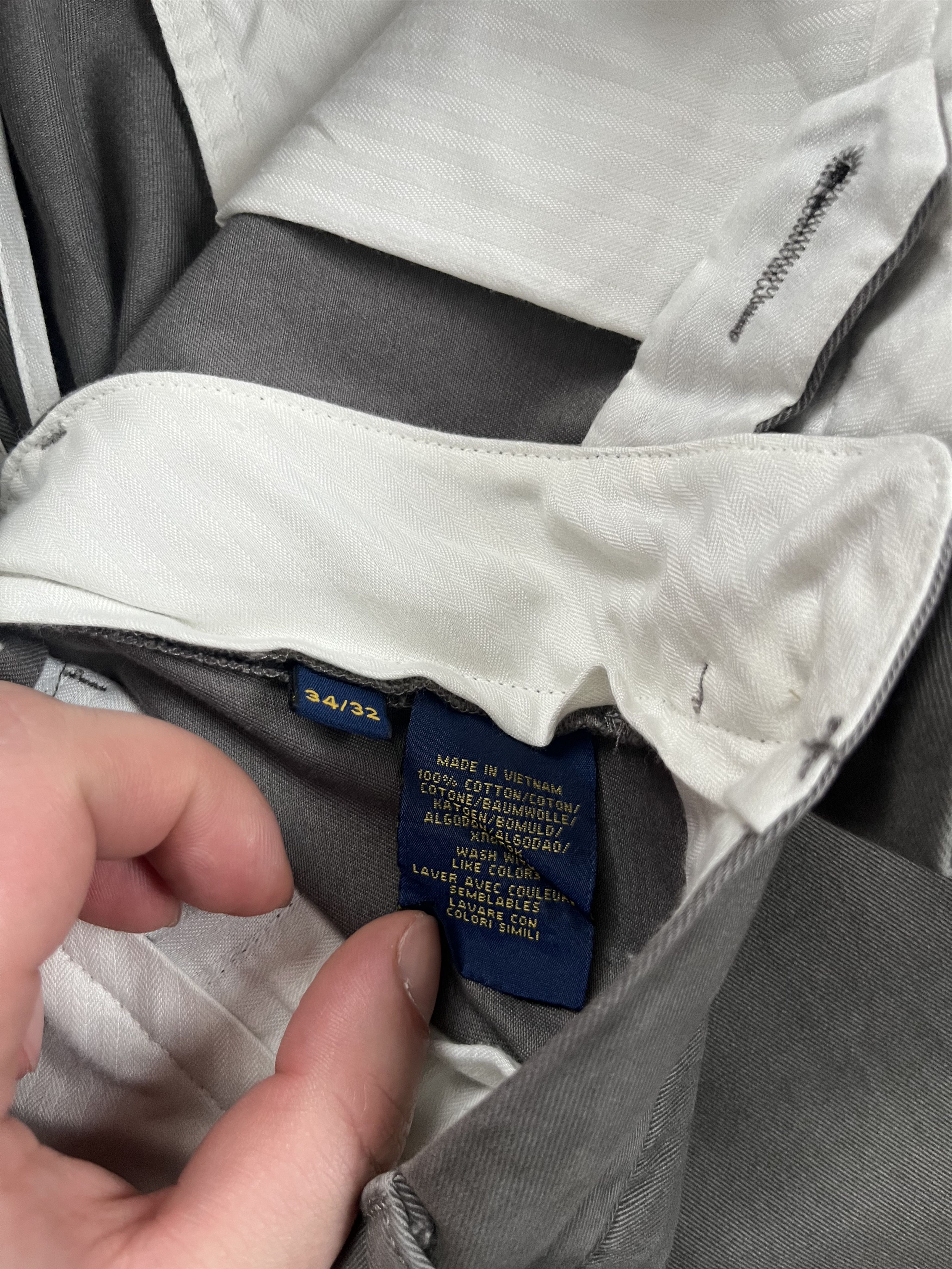 Polo Ralph Lauren Polo Ralph Lauren Classic Fit Chino Pants Gray Work Office Size US 34 / EU 50 - 7 Thumbnail
