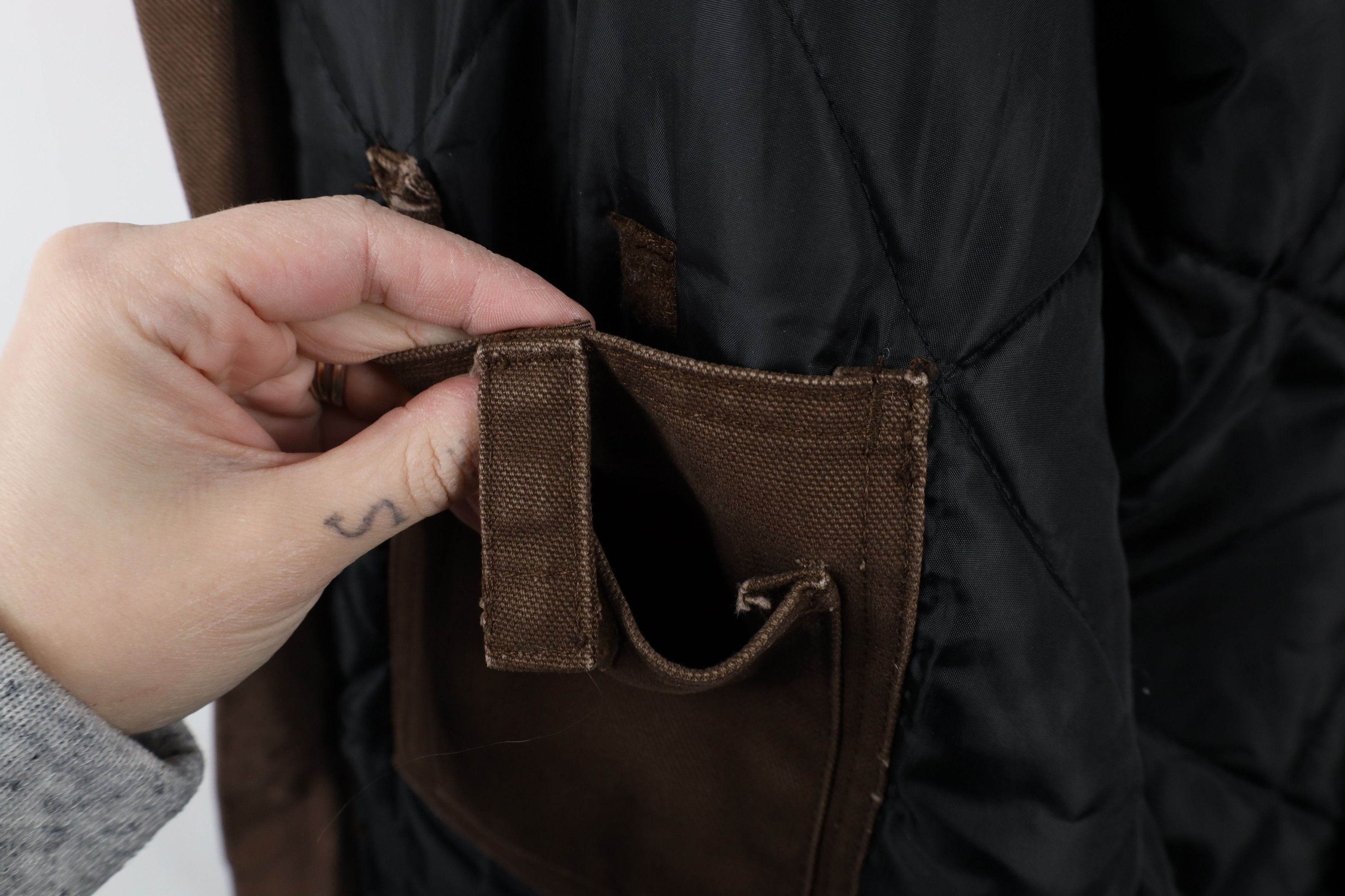 Vintage Vintage 90s Y2K Streetwear Canvas Chore Barn Jacket Brown Size US L / EU 52-54 / 3 - 10 Thumbnail