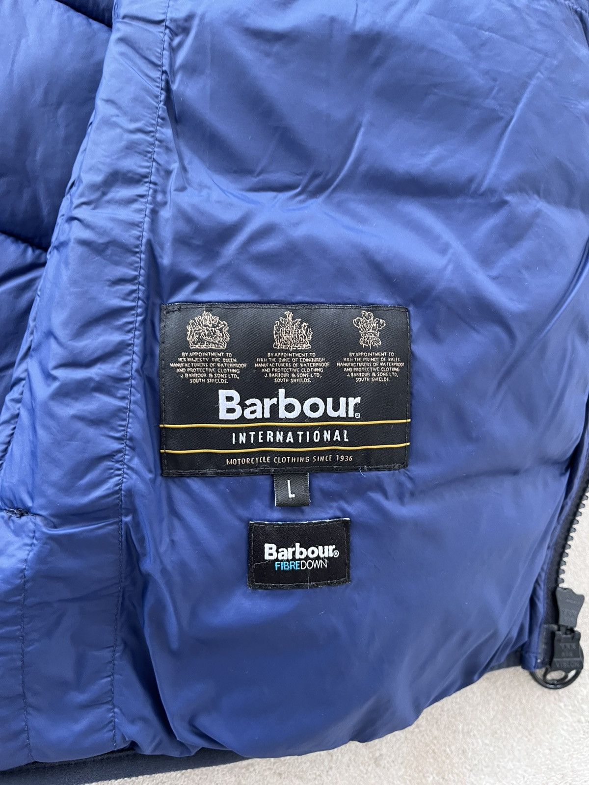 Barbour Vintage Barbour International Court Quilt Jacket Navy Y2K Size US L / EU 52-54 / 3 - 22 Thumbnail