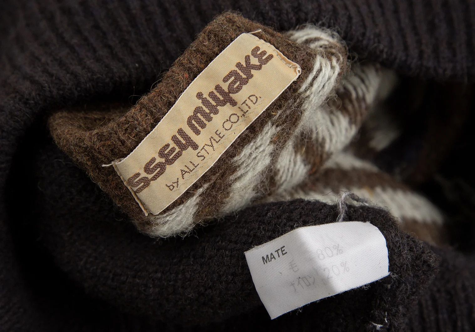 Issey Miyake Pattern Block Design Knit Sweater in Brown and Black, M Size US M / EU 48-50 / 2 - 12 Thumbnail