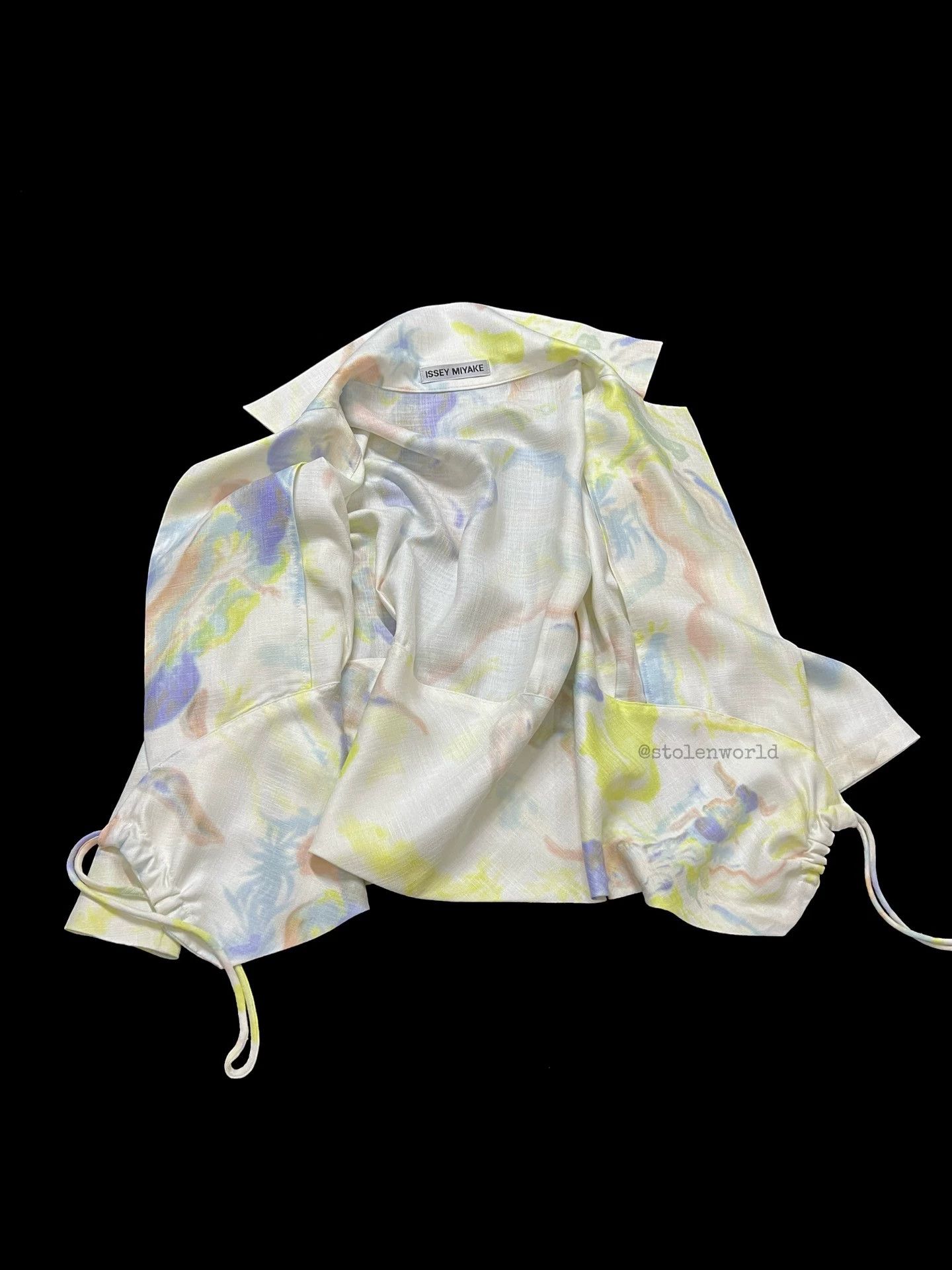 Issey Miyake Issey Miyake 2006 SS Bamboo Painted Drawstring Top Size XS / US 0-2 / IT 36-38 - 2 Thumbnail