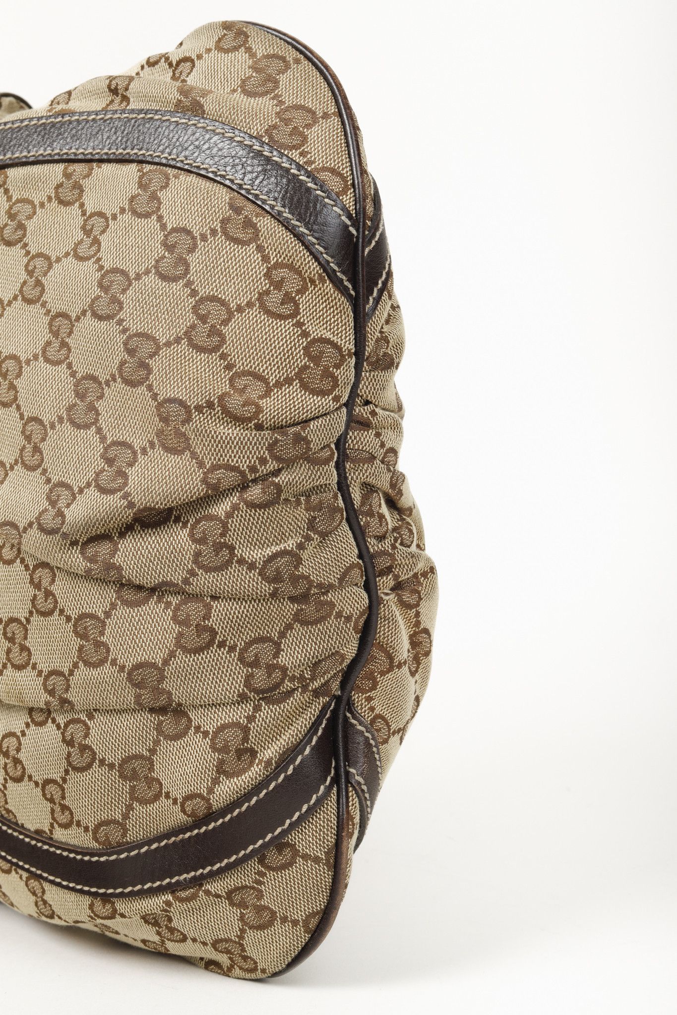 Gucci Gucci Vintage Brown D-Ring Monogram Fabric Crossbody Bag Size ONE SIZE - 5 Thumbnail