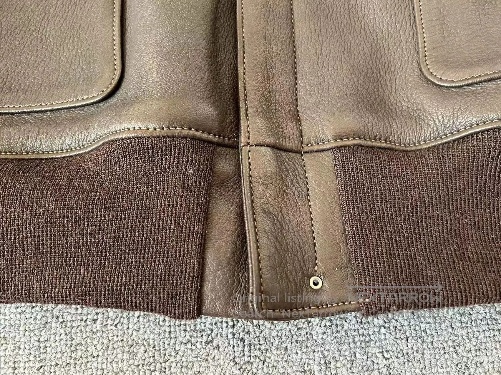 The Real McCoy's real mccoy a2 brown leather flight jacket. Size US M / EU 48-50 / 2 - 8 Thumbnail