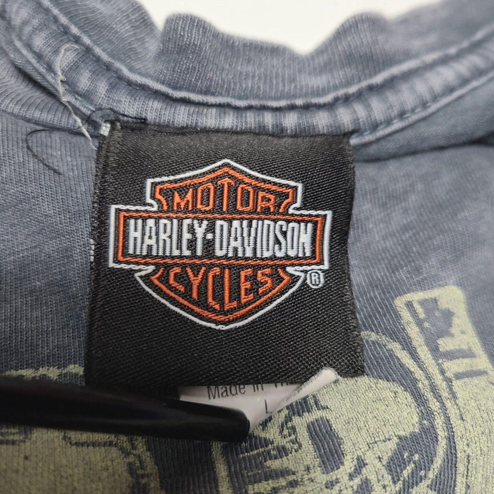 Harley Davidson Harley-Davidson T-Shirt Nags Head, North Carolina Mens Large Distressed Gray Cotton Short Sleeve Regular Fit Harley-Davidson 2010-2019 Size US L / EU 52-54 / 3 - 5 Thumbnail