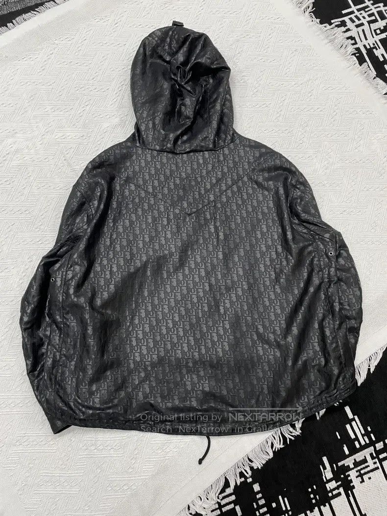 Dior Dior Black dark pattern full logo hooded windbreaker sweat Size S / US 4 / IT 40 - 3 Thumbnail