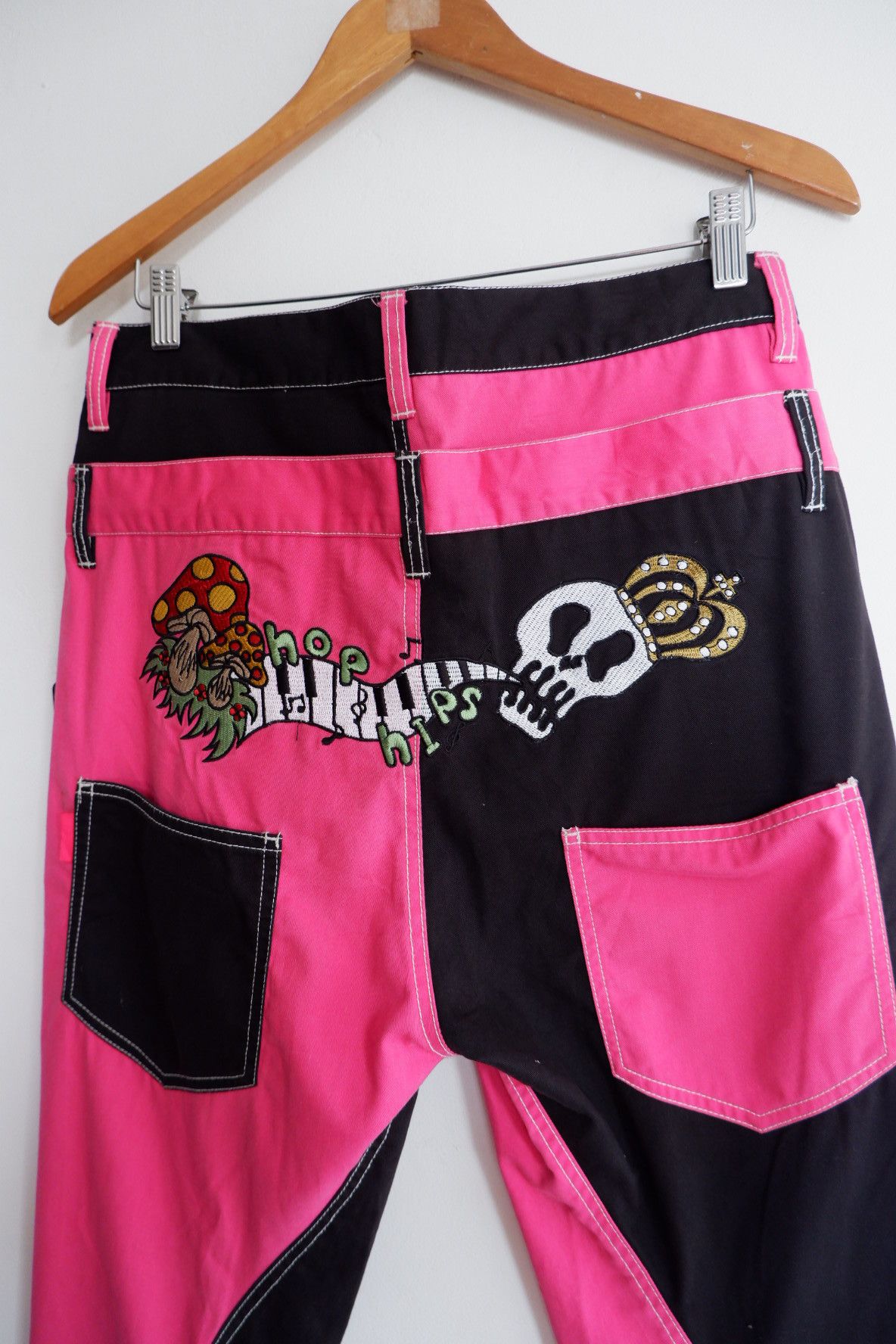 20471120 Punk Harajuku Style Funky Fruit Double Waist Pants Size US 32 / EU 48 - 3 Thumbnail