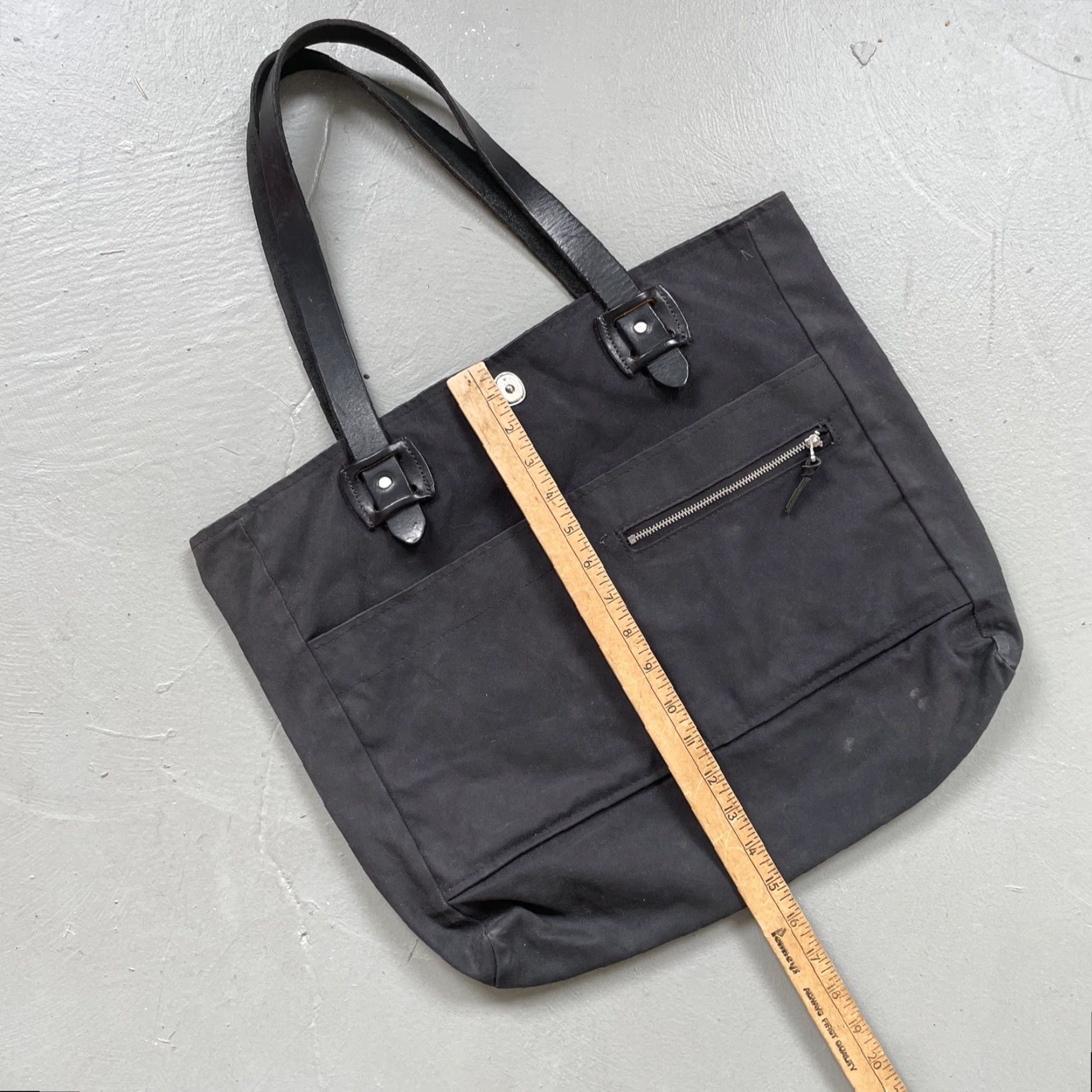 Vintage Tanner Goods Canvas Leather Tote Travel Bag Made in USA Tote Men Black USA 90s (if applicable) Mens Size ONE SIZE - 2 Thumbnail