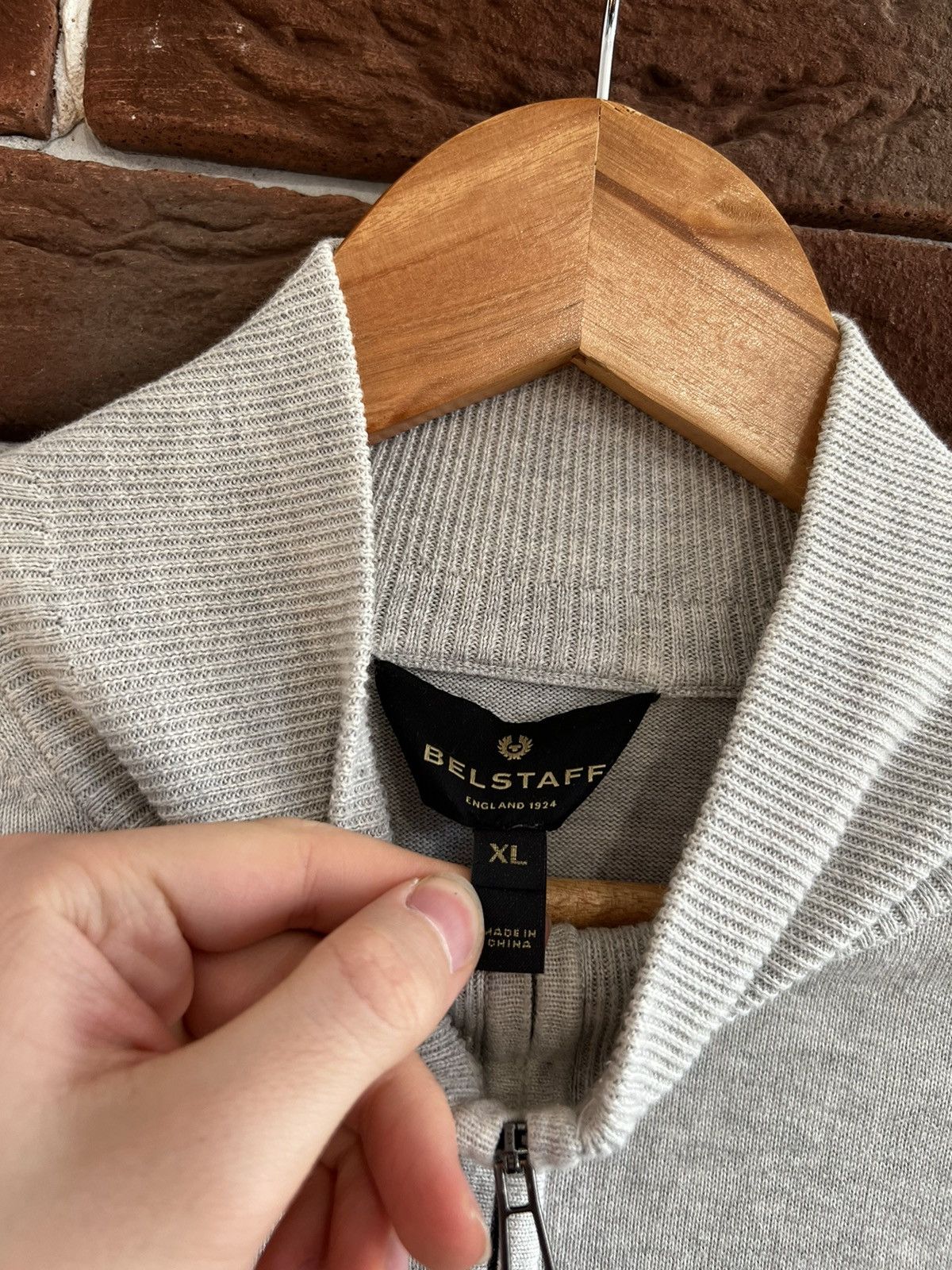 Belstaff RARE BELSTAFF 1/4 ZIP Knit Sweatshirt XL grey RARE Size US XL / EU 56 / 4 - 5 Thumbnail