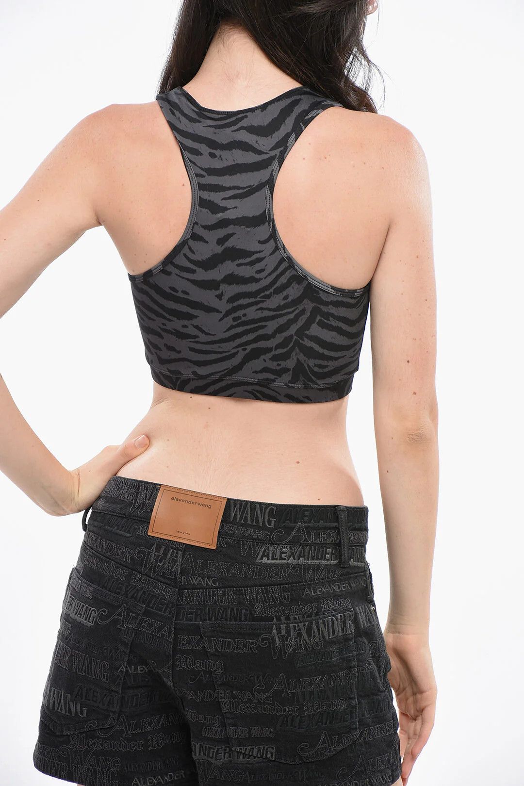 Ganni og1mm0426 Sporty Crop Top in Grey Size M / US 6-8 / IT 42-44 - 2 Thumbnail