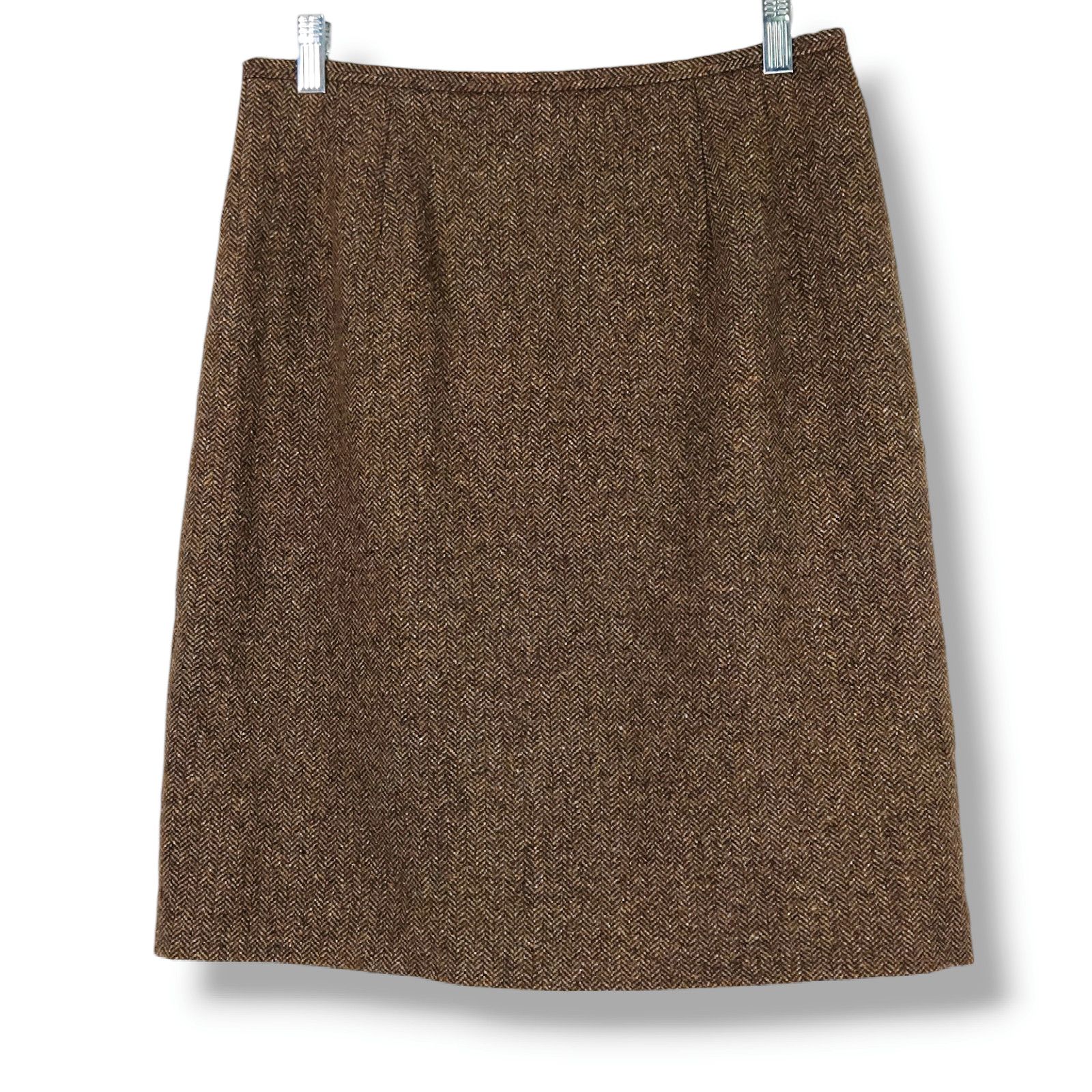 Other EUC VTG Talbots Italian Wool Silk Blend Skirt Sz. 10 Brown Size 30" / US 8 / IT 44 - 1 Thumbnail