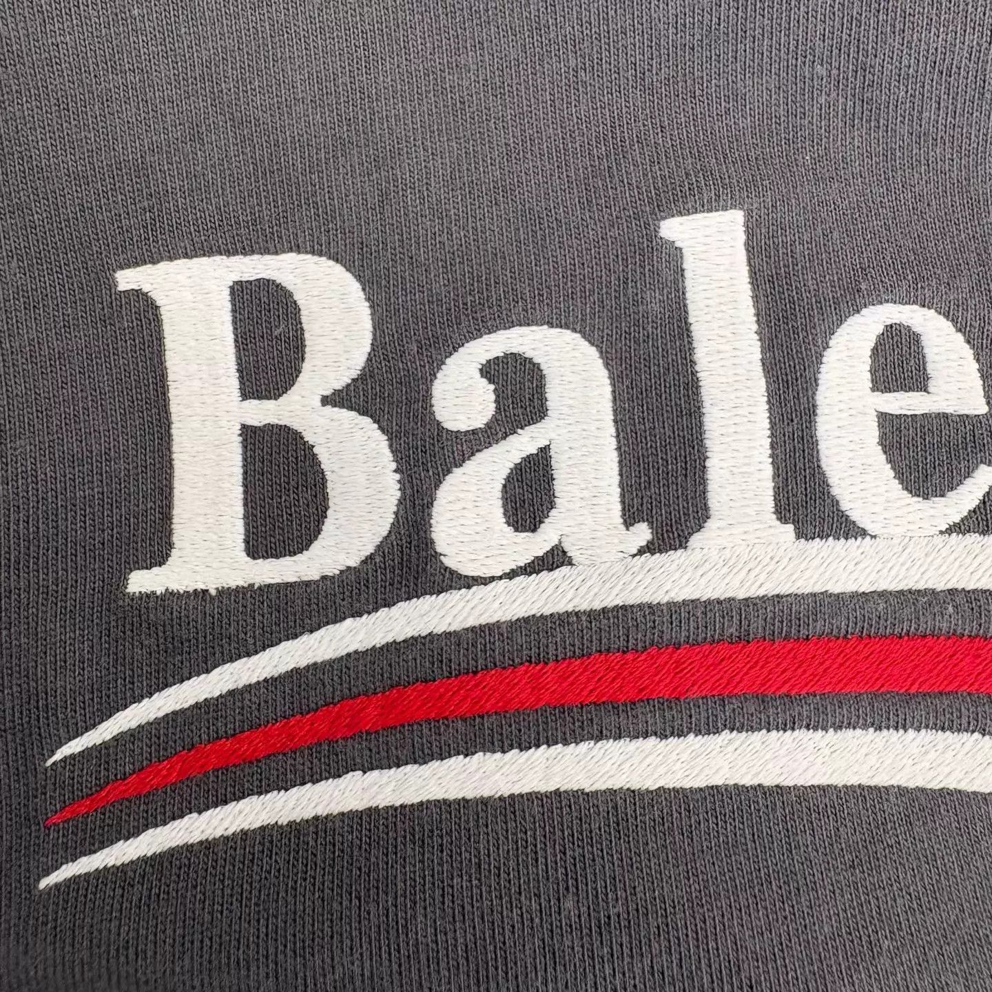 Balenciaga Balenciaga Charcoal Embroidered Coke Logo T-shirt L Size L / US 10 / IT 46 - 7 Thumbnail