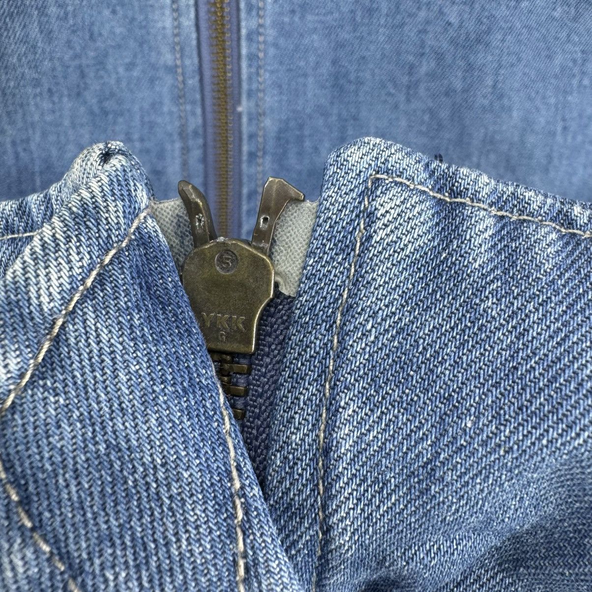Japanese Brand Purple And Yellow Denim MA-1 Bomber Jacket Size US M / EU 48-50 / 2 - 8 Thumbnail
