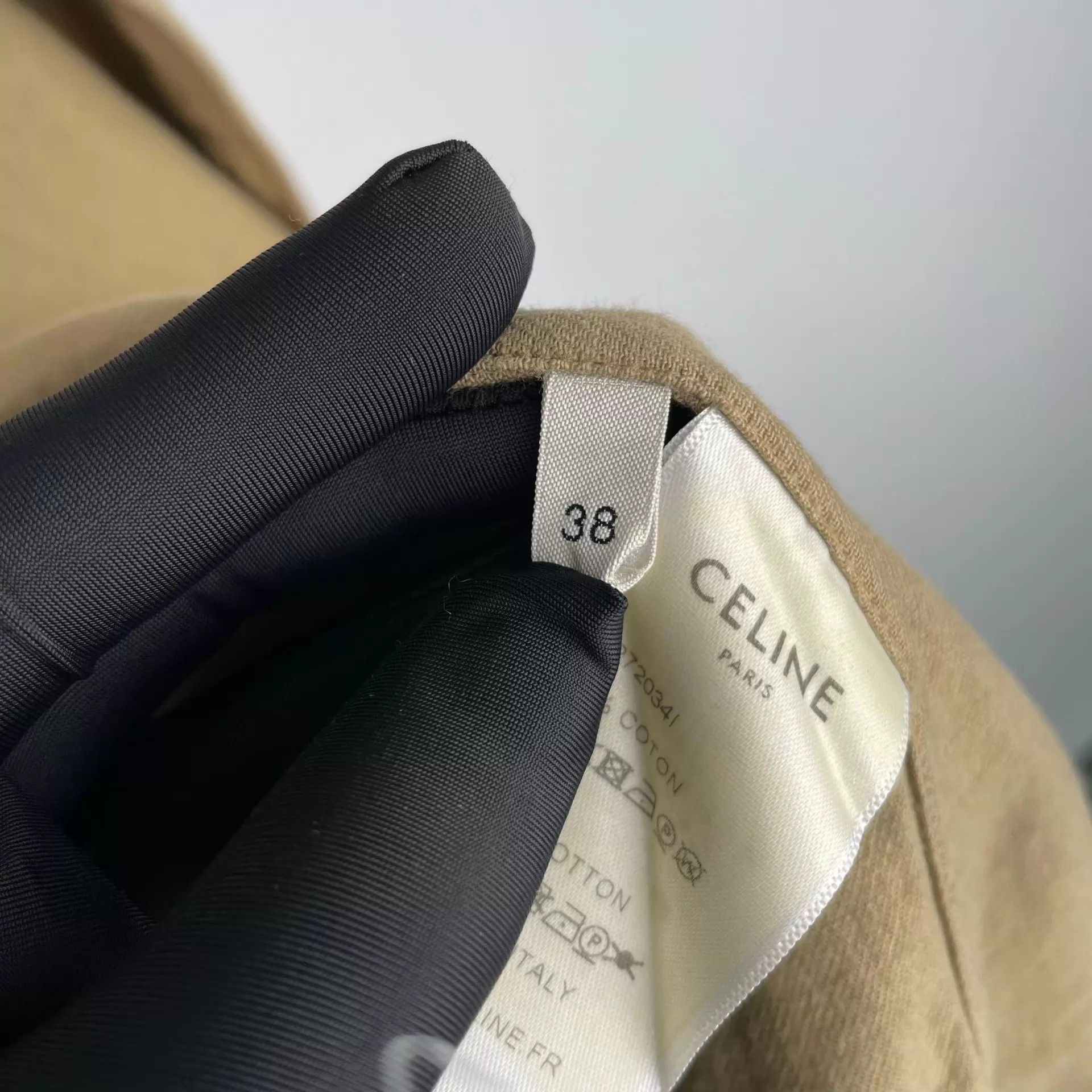 Celine CELINE Women's Cotton Shirt Milk Tea Size 38 Size XS / US 0-2 / IT 36-38 - 5 Thumbnail
