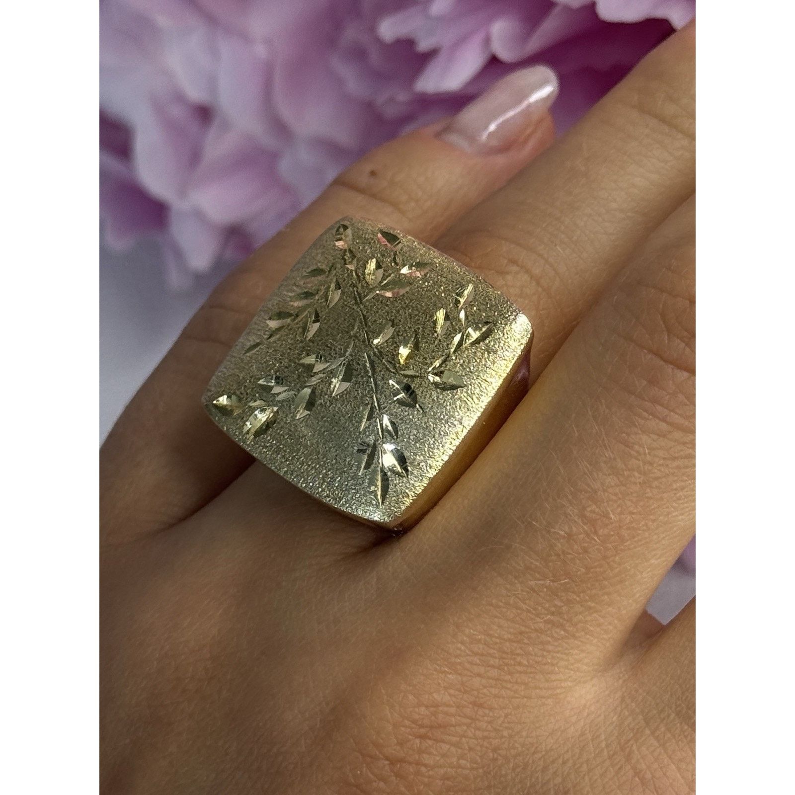 Jewelry 925 STERLING SILVER GOLD PLATED ITALY RING SIZE 8 Size ONE SIZE - 9 Thumbnail