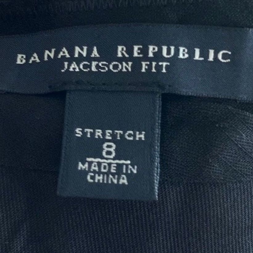 Banana Republic Banana Republic Womens Pants Black High Rise Jackson Fit Wool Blend Stretch 8 Pants Size 30" / US 8 / IT 44 - 5 Thumbnail