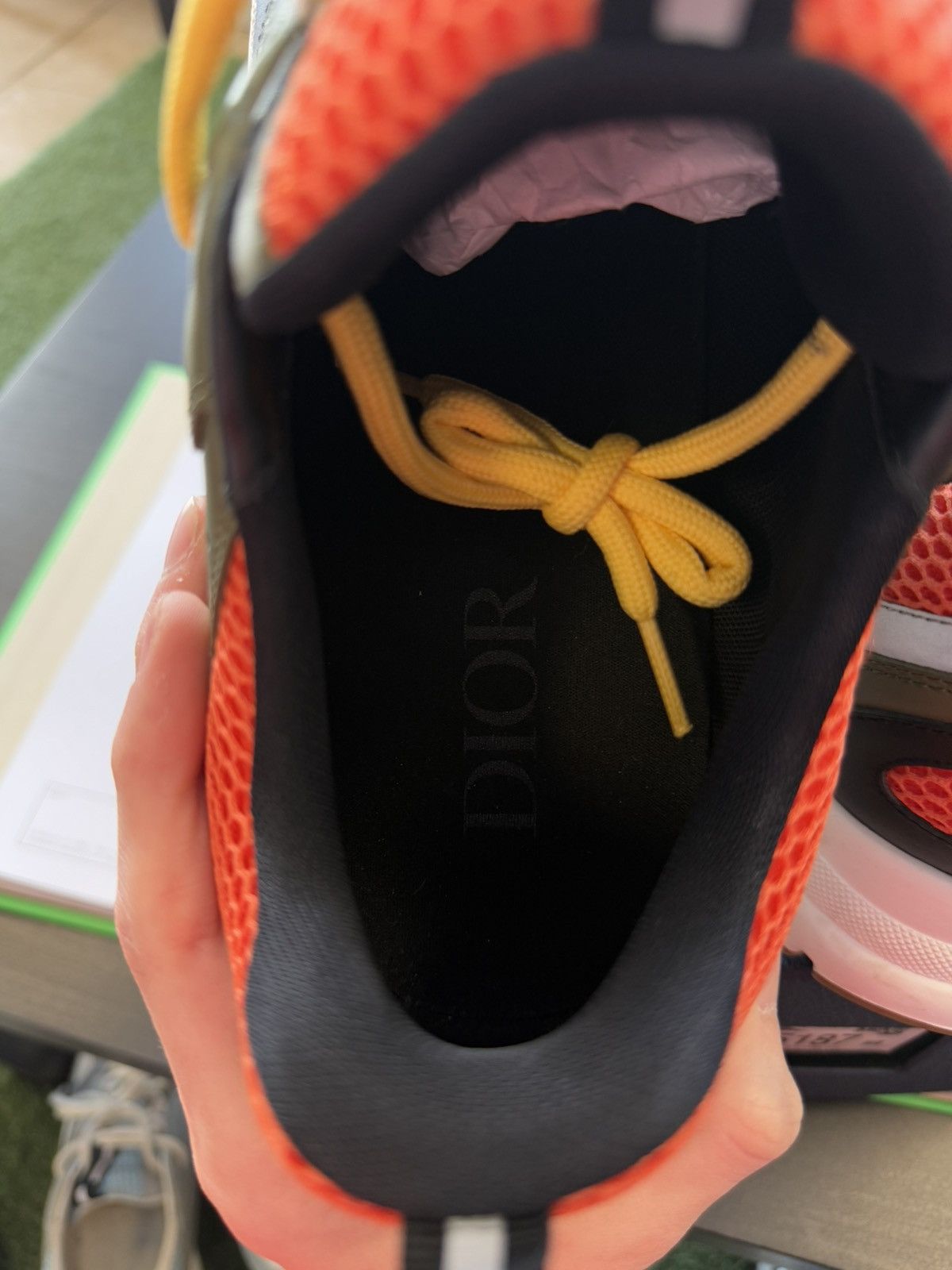 Dior Dior B22 & Peter Doig Green Orange Sneakers 13US/46EU Size US 13 / EU 46 - 16 Thumbnail