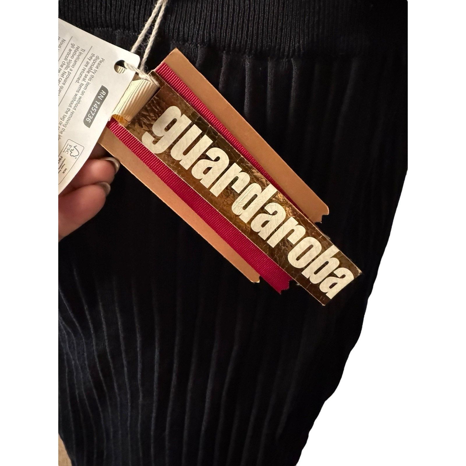 Other Guardaroba NEW Knife Pleat Ribbed Knit Pants Black Size 28" / US 6 / IT 42 - 7 Thumbnail
