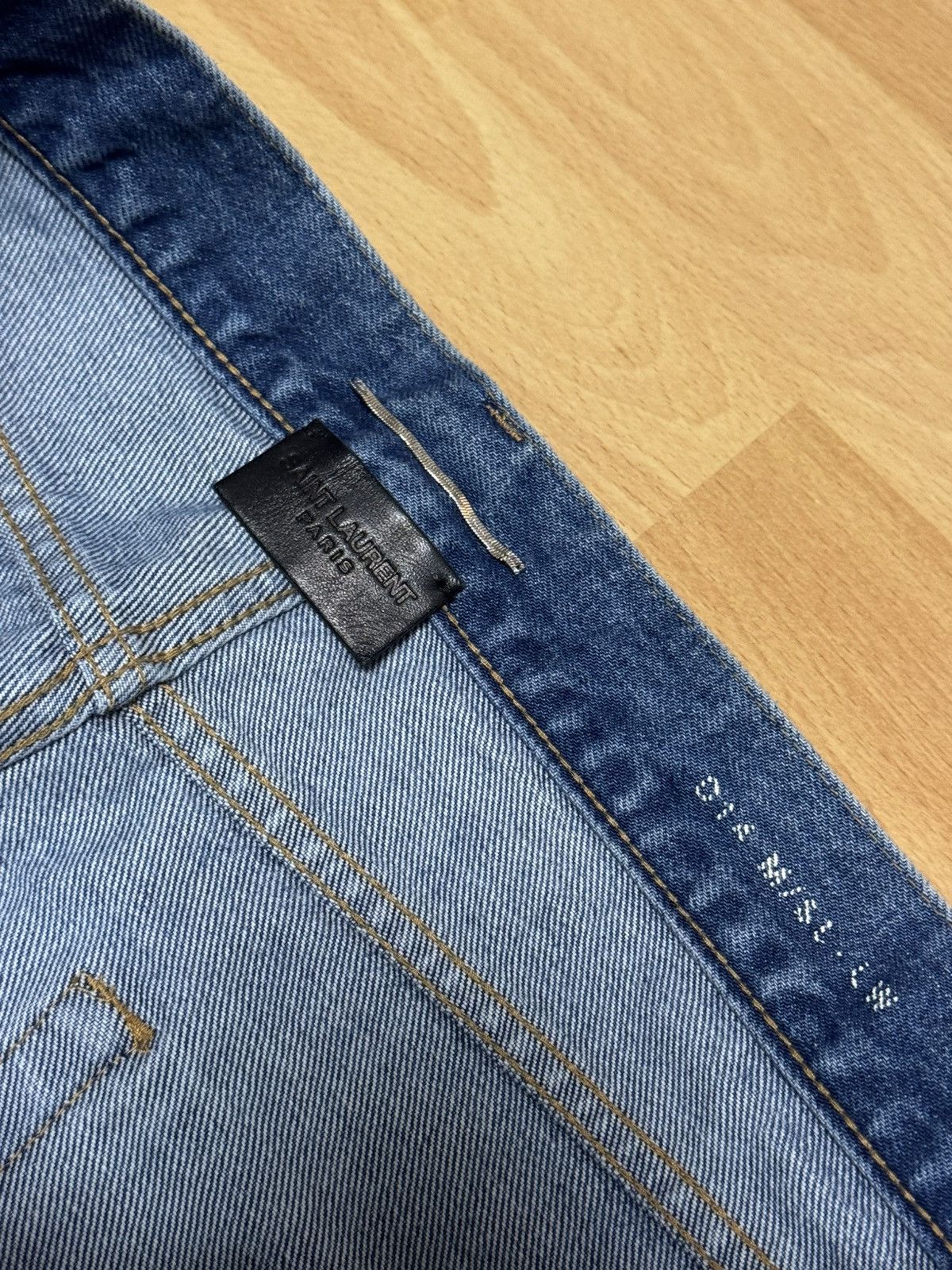 Saint Laurent Paris Saint Laurent Paris 2016 D10 Embroidered Jeans Hedi Slimane Size US 31 - 4 Thumbnail