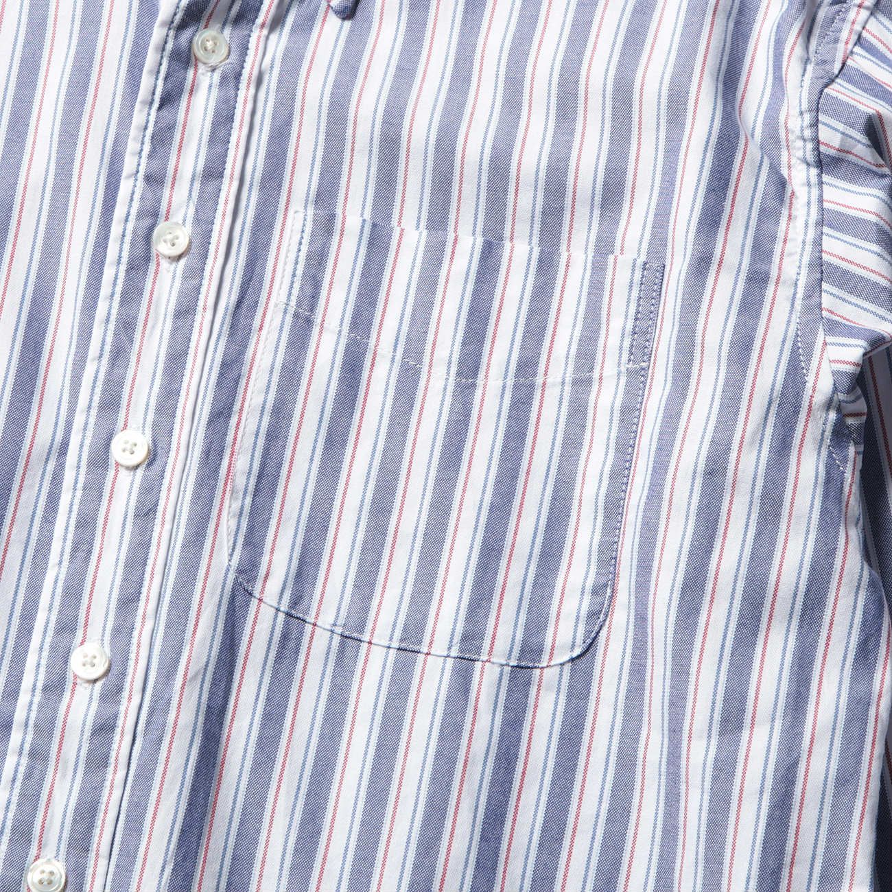 Engineered Garments 19 Century BD Oxford Shirt / White Blue Red Stripe Size US S / EU 44-46 / 1 - 3 Thumbnail
