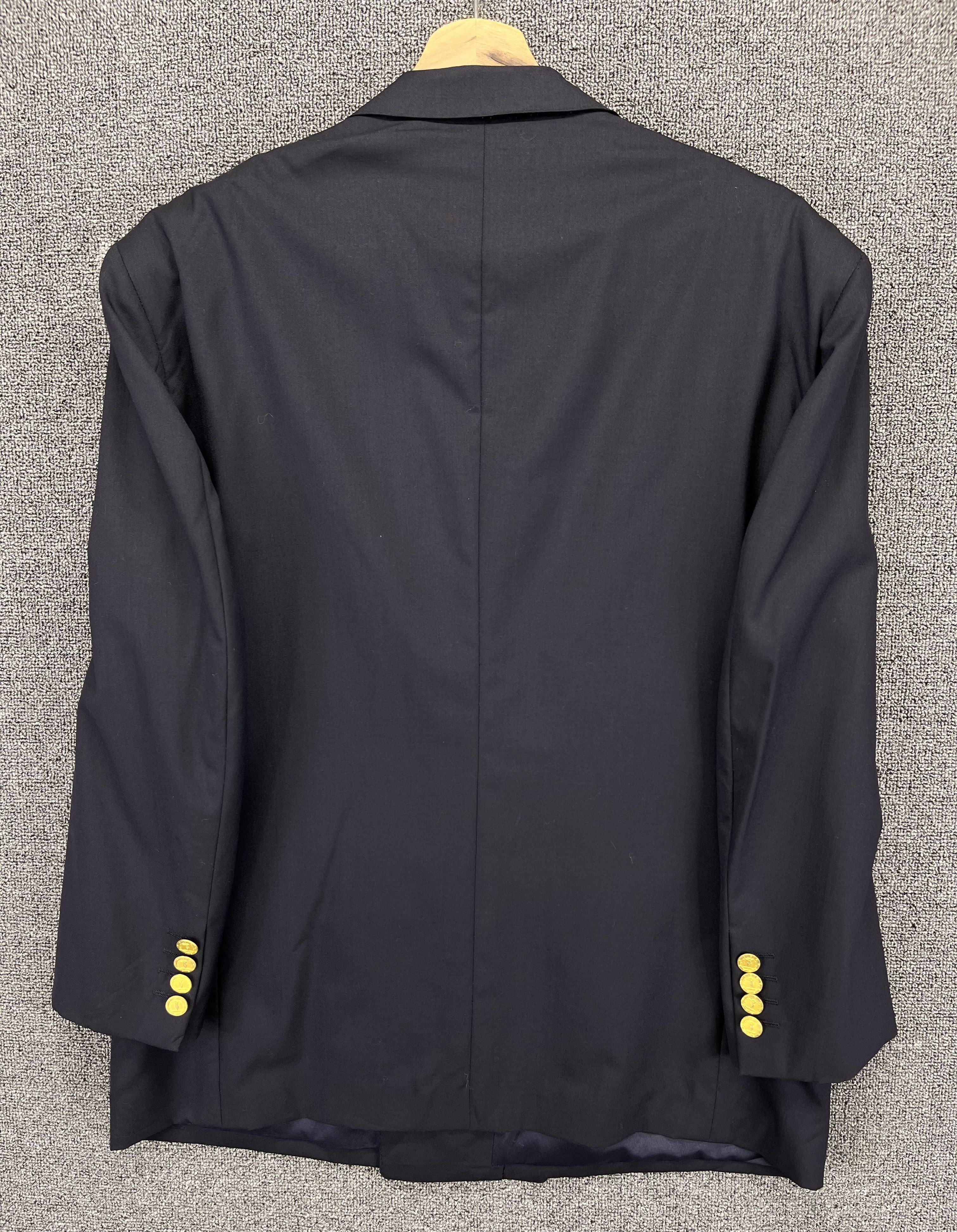 Trussardi Vintage Trussardi Luxury Gold Button Wool Blazer Coat Jacket Size US L / EU 52-54 / 3 - 8 Thumbnail