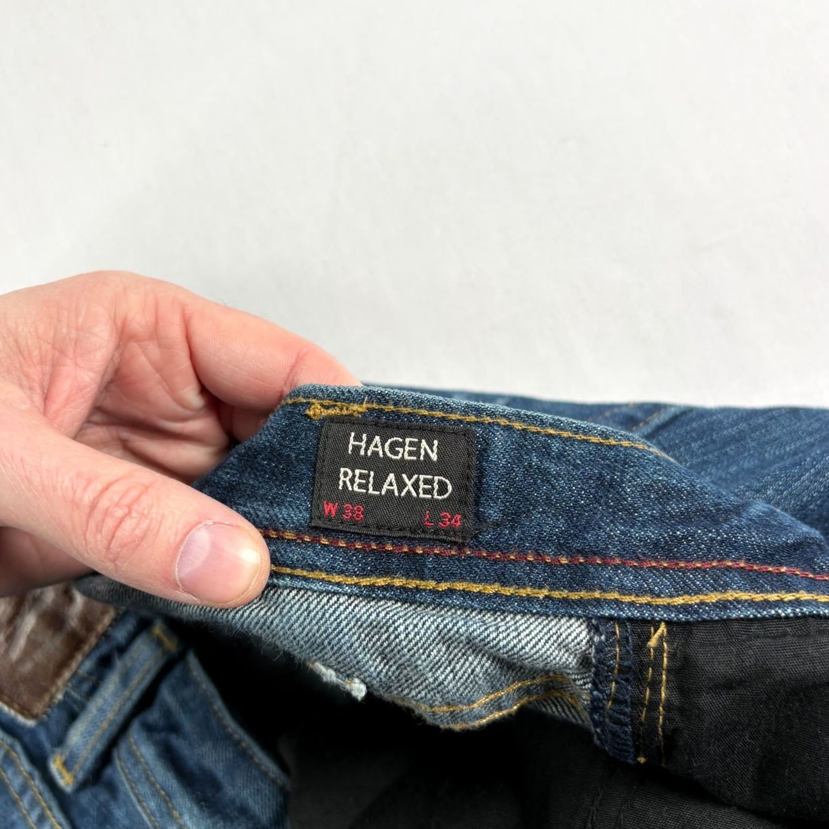 Cult Of Individuality Cult Of Individuality Jeans Mens 38x34 Blue Hagen Relaxed Tapered Distressed Denim Regular Mens Jeans Distressed Blue 90s? Size US 38 / EU 54 - 6 Thumbnail