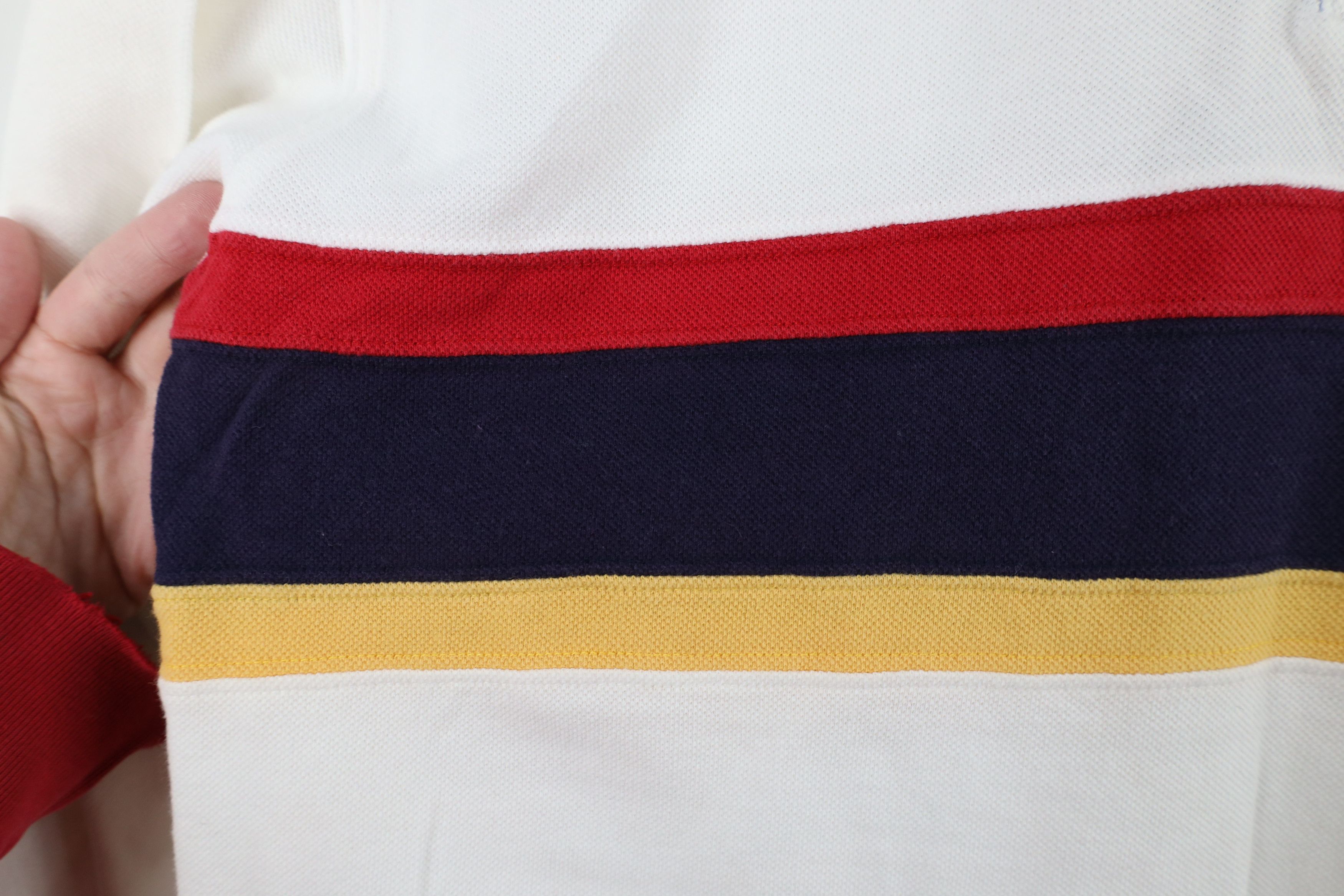Tommy Hilfiger × Vintage Vintage 90s Tommy Hilfiger Block Long Sleeve Rugby Polo Size US L / EU 52-54 / 3 - 9 Thumbnail