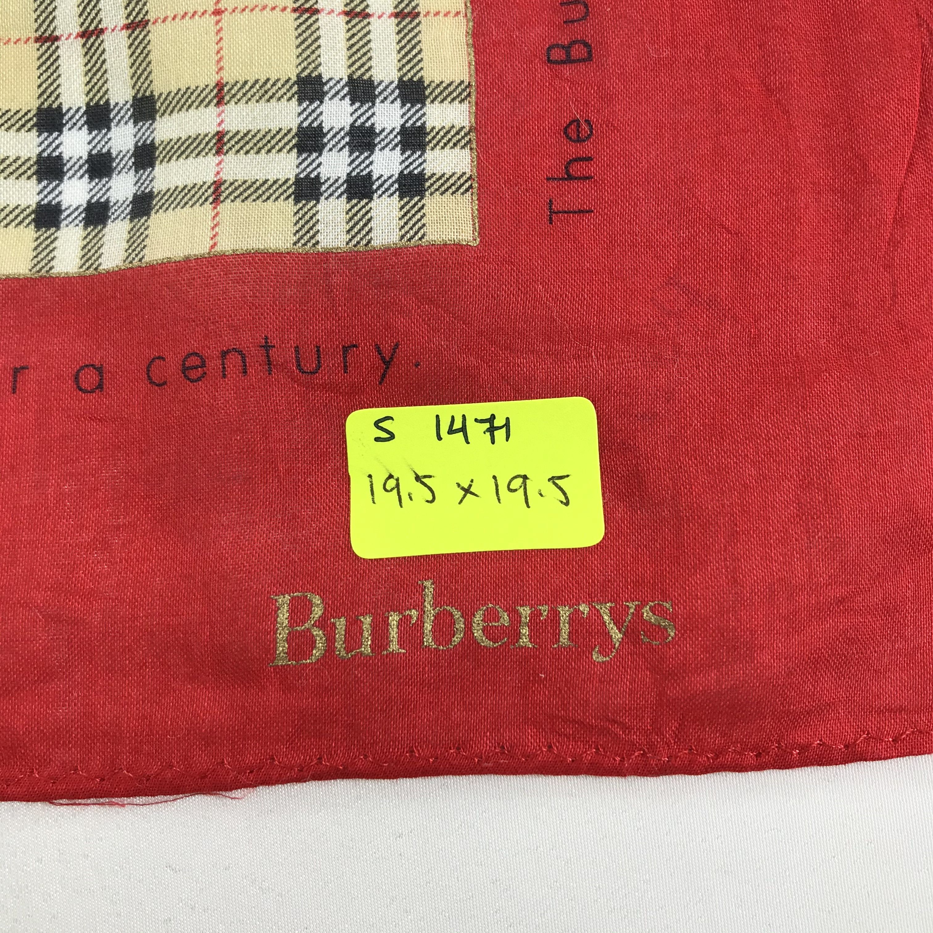 Burberry × Vintage Burberry Bandana / Handkerchief / Neckerchief - S1471 Size ONE SIZE - 5 Thumbnail