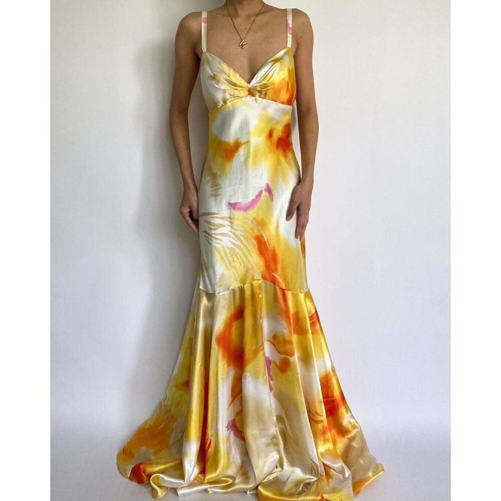 Other Camille La Vie Satin Strappy Padded Bust Maxi Cocktail Dres Size M / US 6-8 / IT 42-44 - 1 Thumbnail