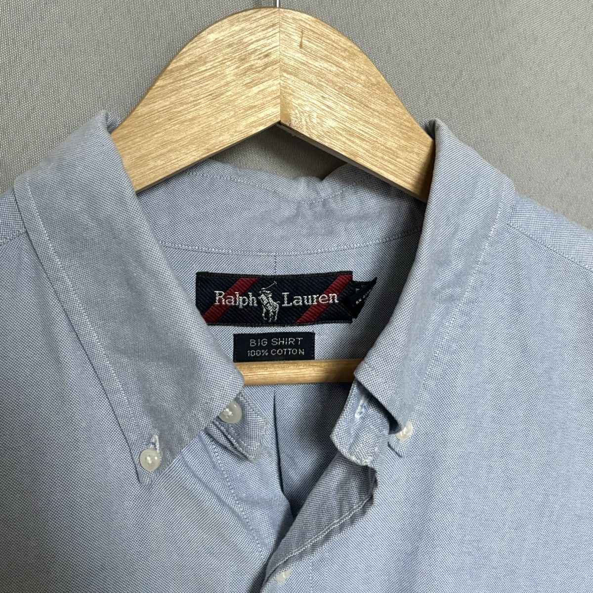 Polo Ralph Lauren Polo Ralph Lauren Big shirt xl blue cotton rare vintage Size US XL / EU 56 / 4 - 4 Thumbnail