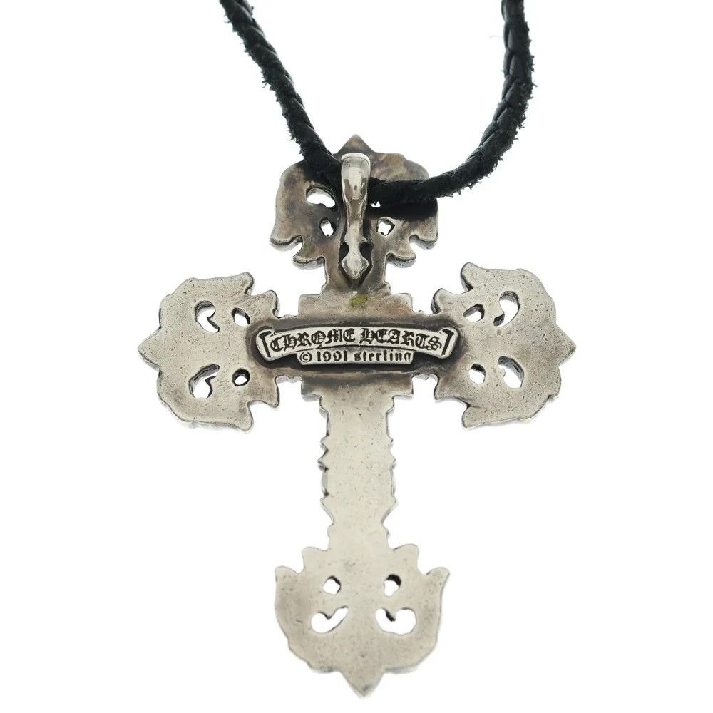 Chrome Hearts Chrome Hearts Small Filligree pendant Leather blaid necklace Size ONE SIZE - 4 Thumbnail