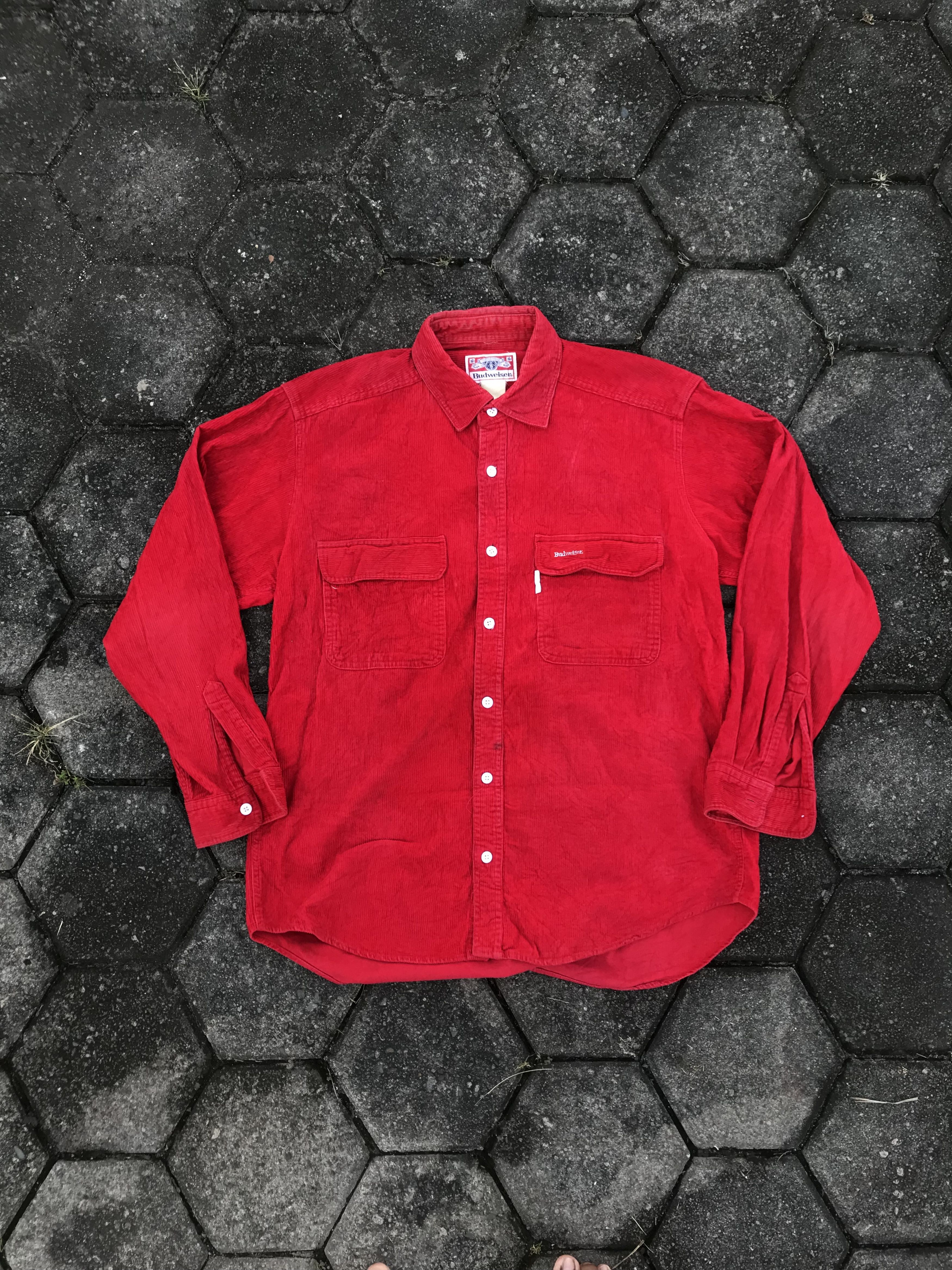 Budweiser × Vintage Vintage 90’s budweiser corduroy western shirt Size US XL / EU 56 / 4 - 1 Thumbnail