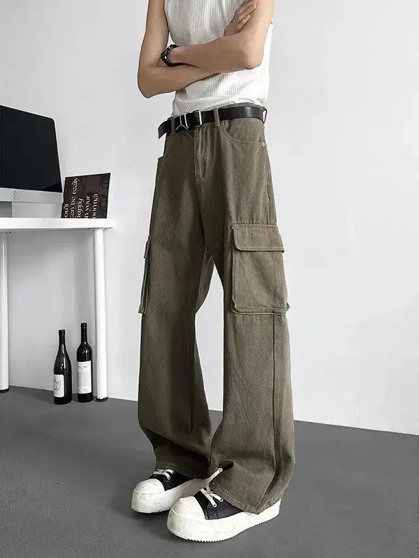Japanese Brand Retro loose casual wide leg pocket jeans Size US 32 / EU 48 - 2 Thumbnail