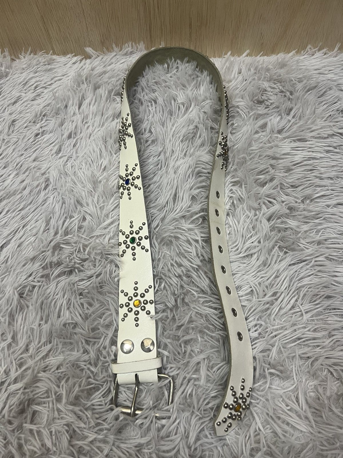 Japanese Brand Leather Belt Stud Size ONE SIZE - 5 Thumbnail