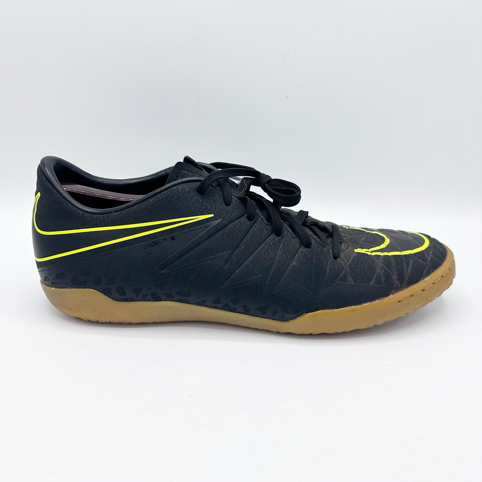 Nike Nike Hypervenom Phelon II IC Mens's Black Volt Soccer Shoes Size US 11.5 / EU 44-45 - 3 Thumbnail