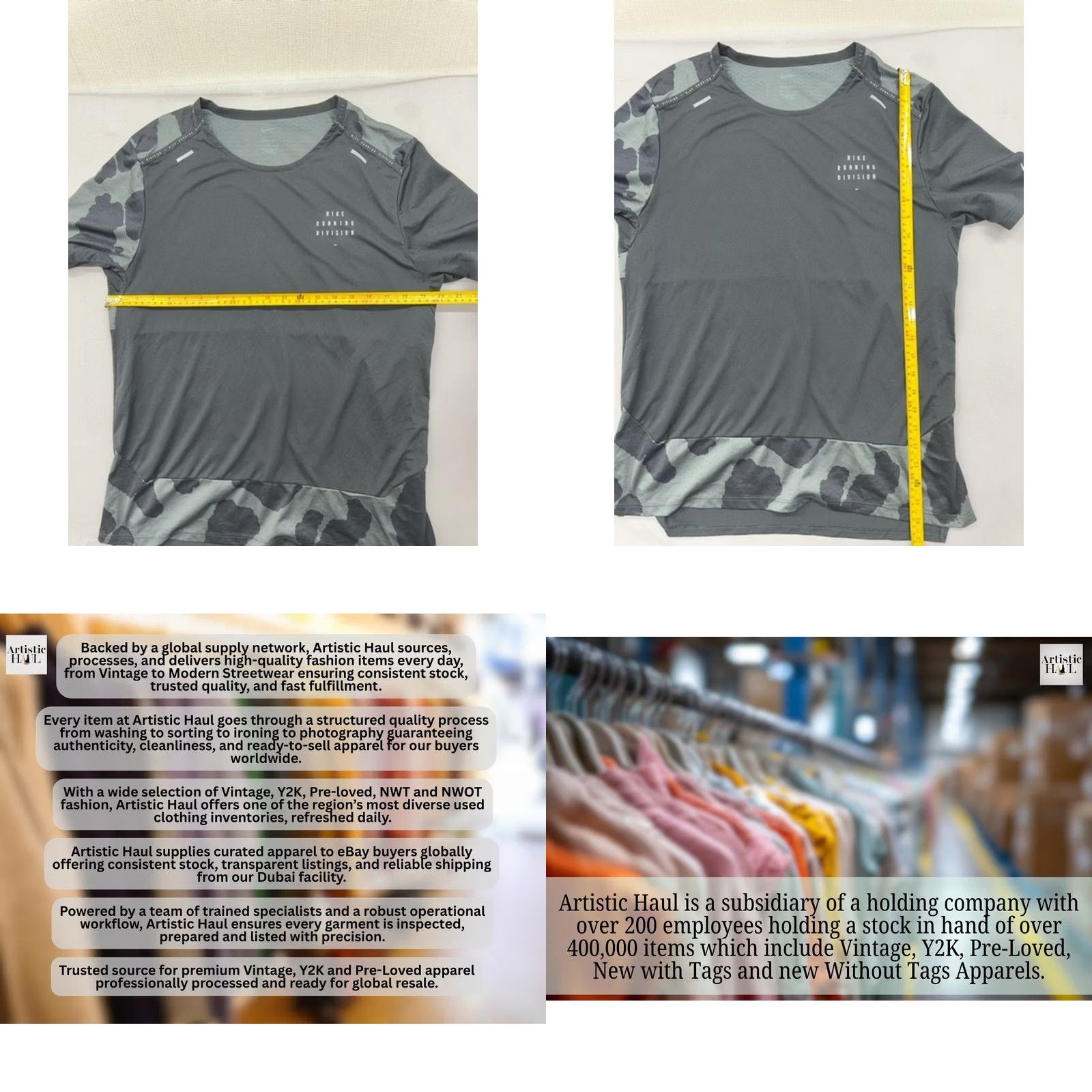 Nike Nike Men’s L Black Camouflage Dri-Fit Short Sleeve Running Shirt Size US L / EU 52-54 / 3 - 8 Thumbnail