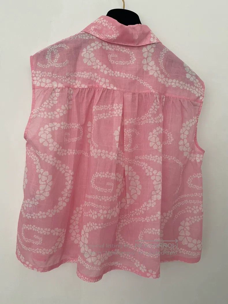 Chanel Chanel Pink printed sleeveless shirt Size XS / US 0-2 / IT 36-38 - 2 Thumbnail